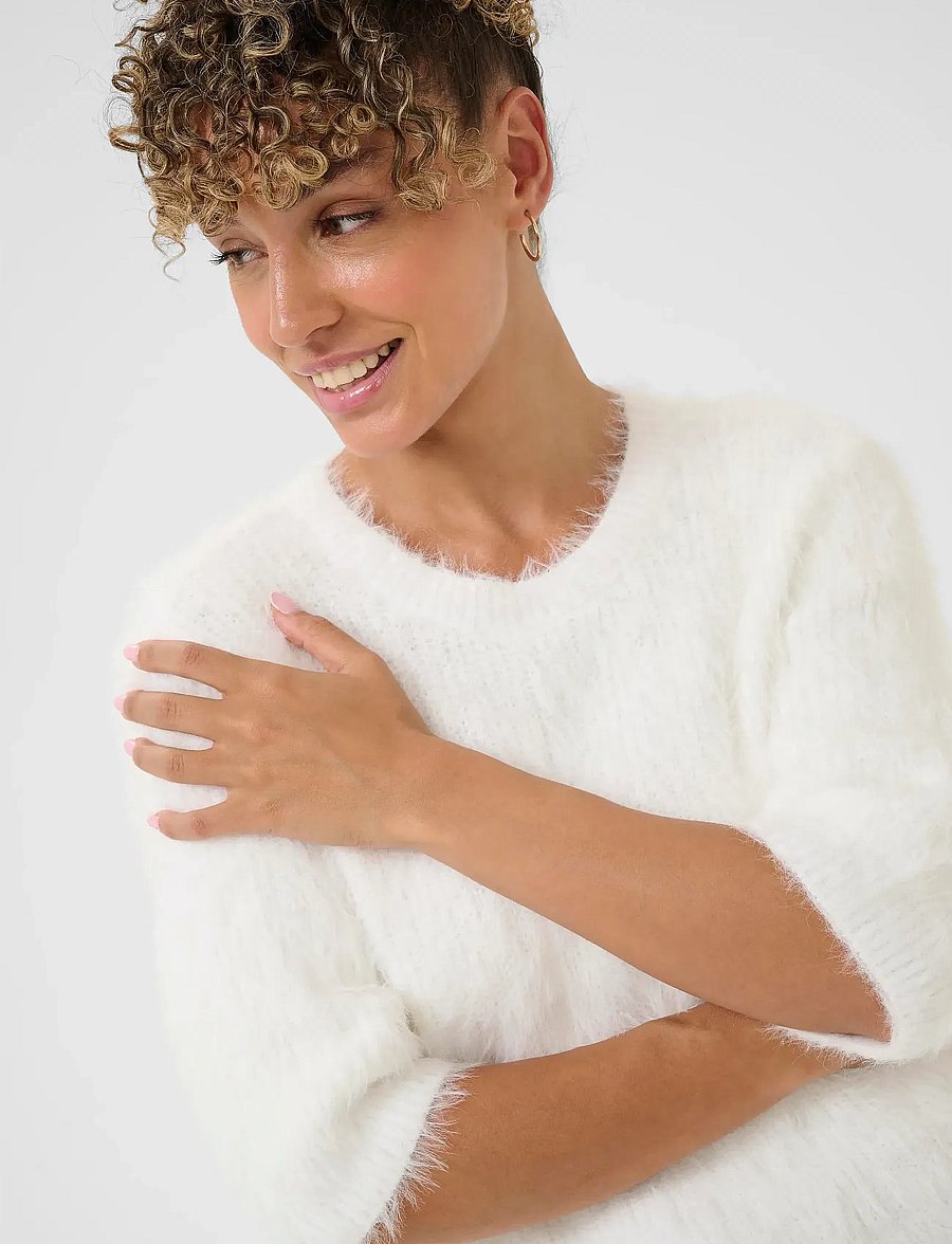 Cream - CRLini Knit Pullover - pullover - snow white - 5