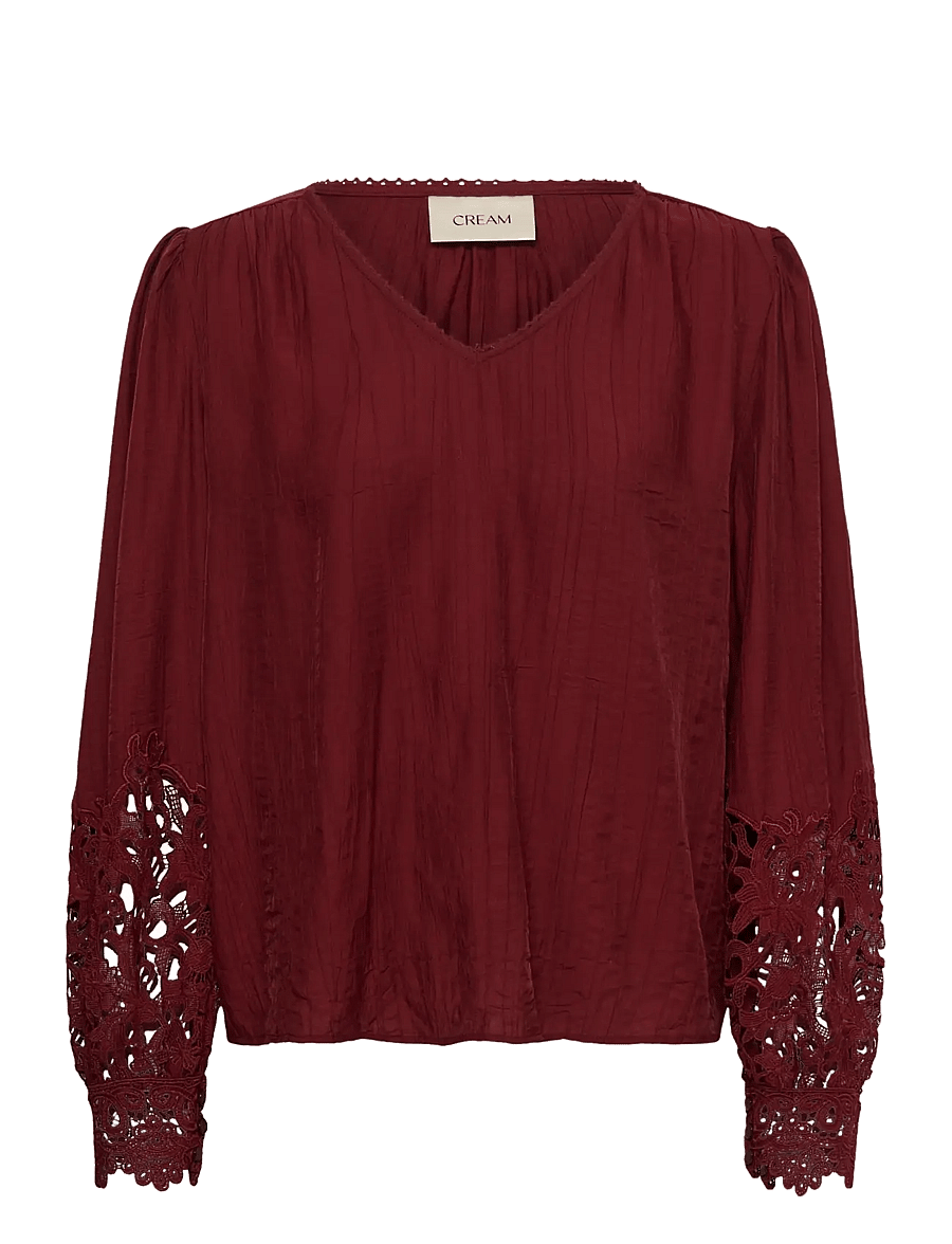 Cream - CRTina Blouse - långärmade blusar - cabernet - 0