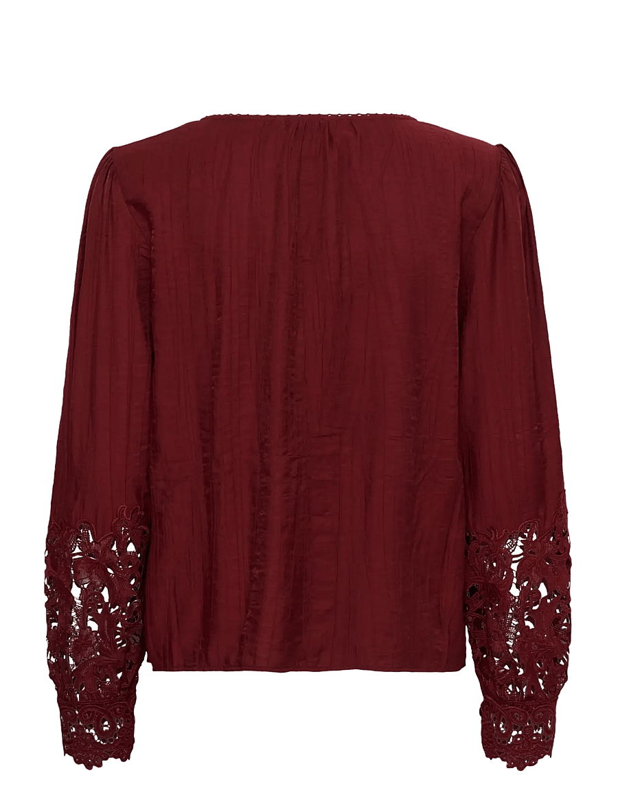 Cream - CRTina Blouse - långärmade blusar - cabernet - 1