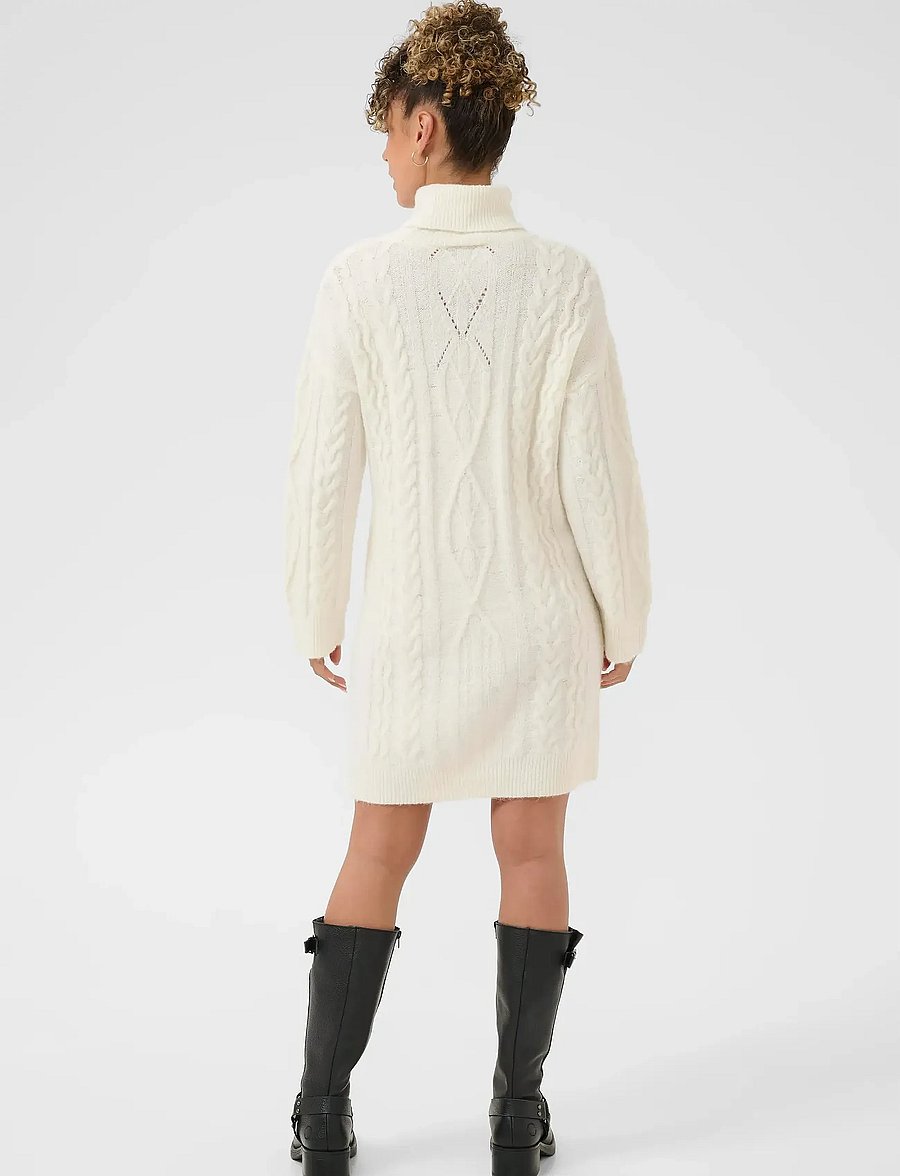 Cream - CRSkie Knit Dress - konfirmation - whisper white melange - 4