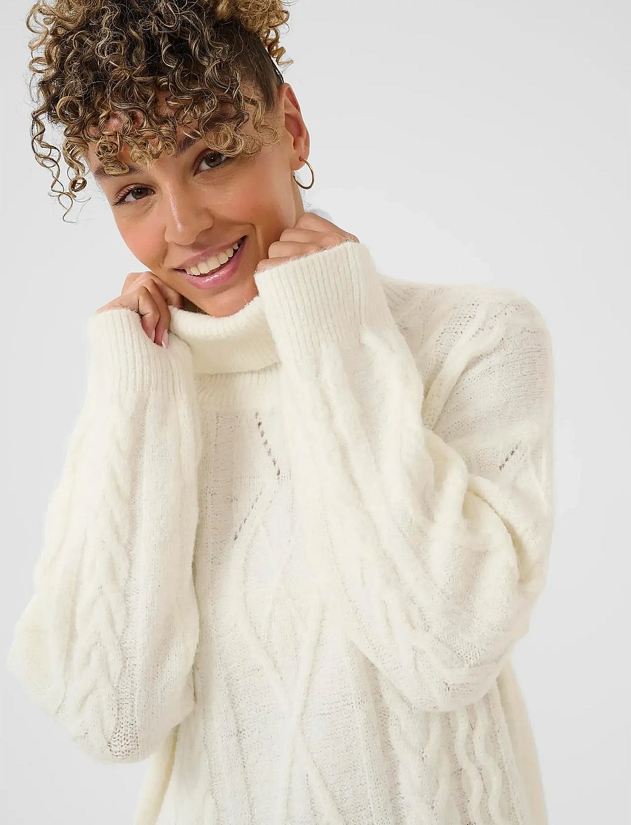 Cream - CRSkie Knit Dress - konfirmation - whisper white melange - 5