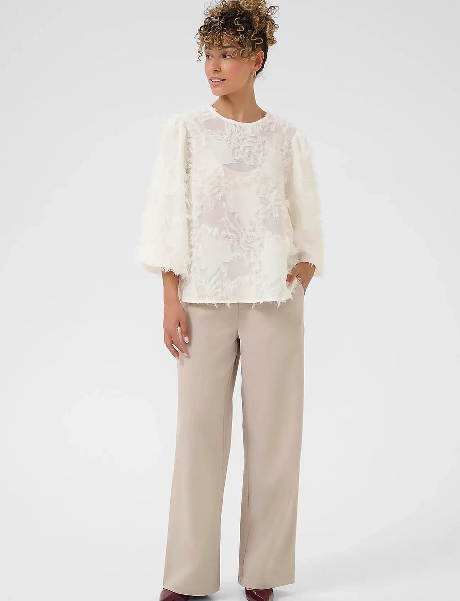 Cream - CRFreja Blouse - blouses met lange mouwen - whisper white - 3
