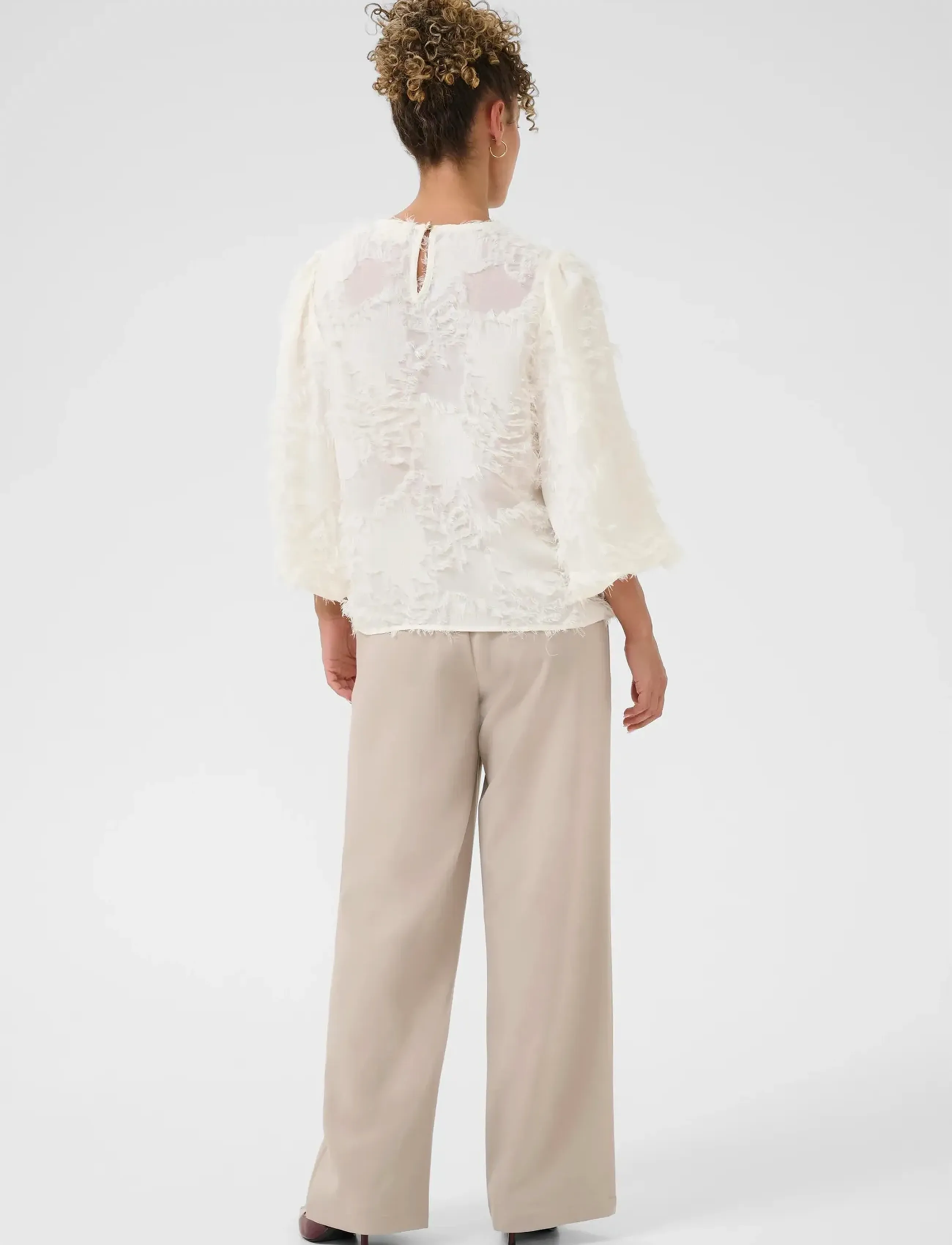 Cream - CRFreja Blouse - langærmede bluser - whisper white - 4