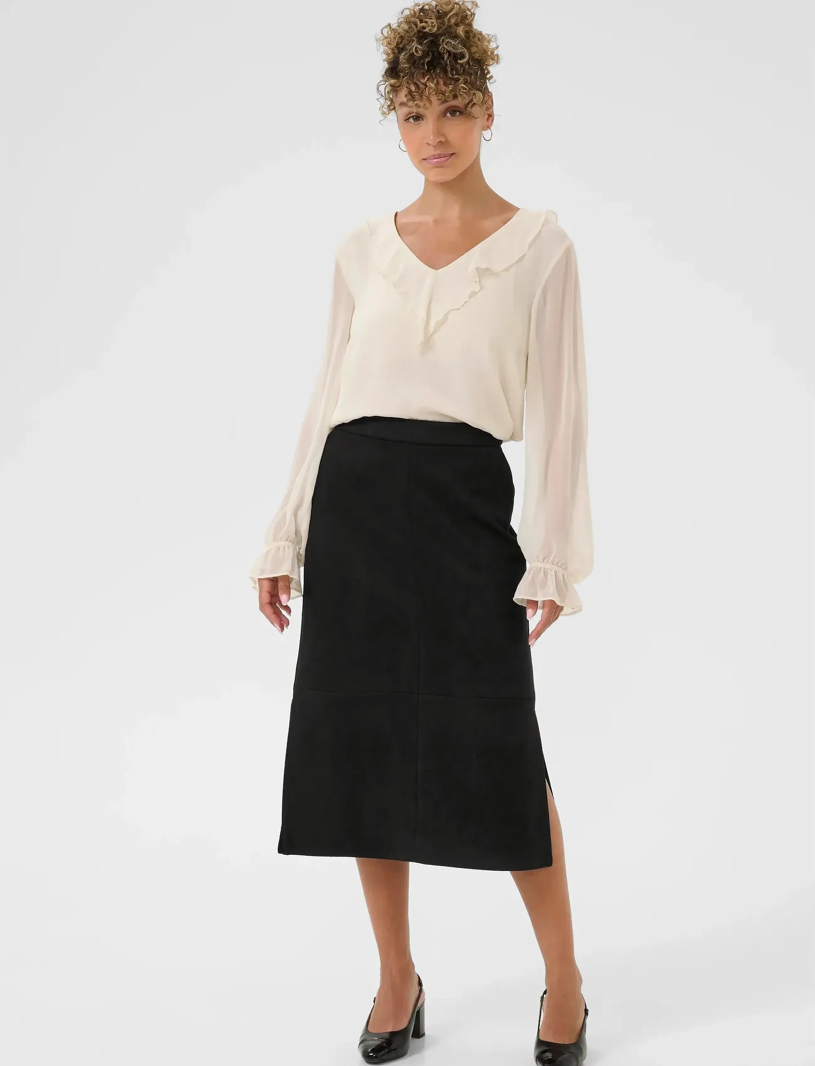 Cream - CRCanna Skirt - midi kjolar - pitch black - 3