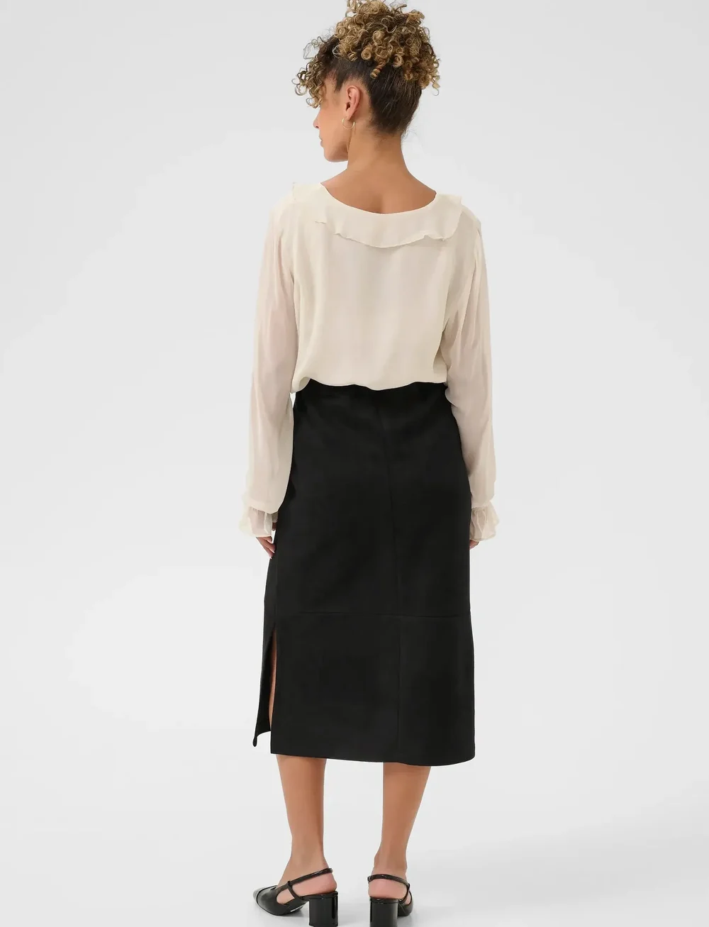 Cream - CRCanna Skirt - midi nederdele - pitch black - 4