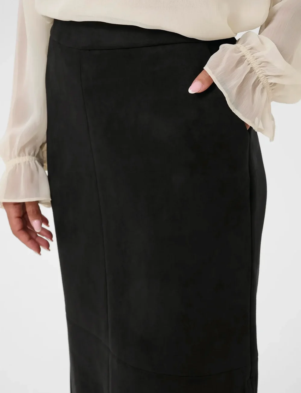 Cream - CRCanna Skirt - midi nederdele - pitch black - 5