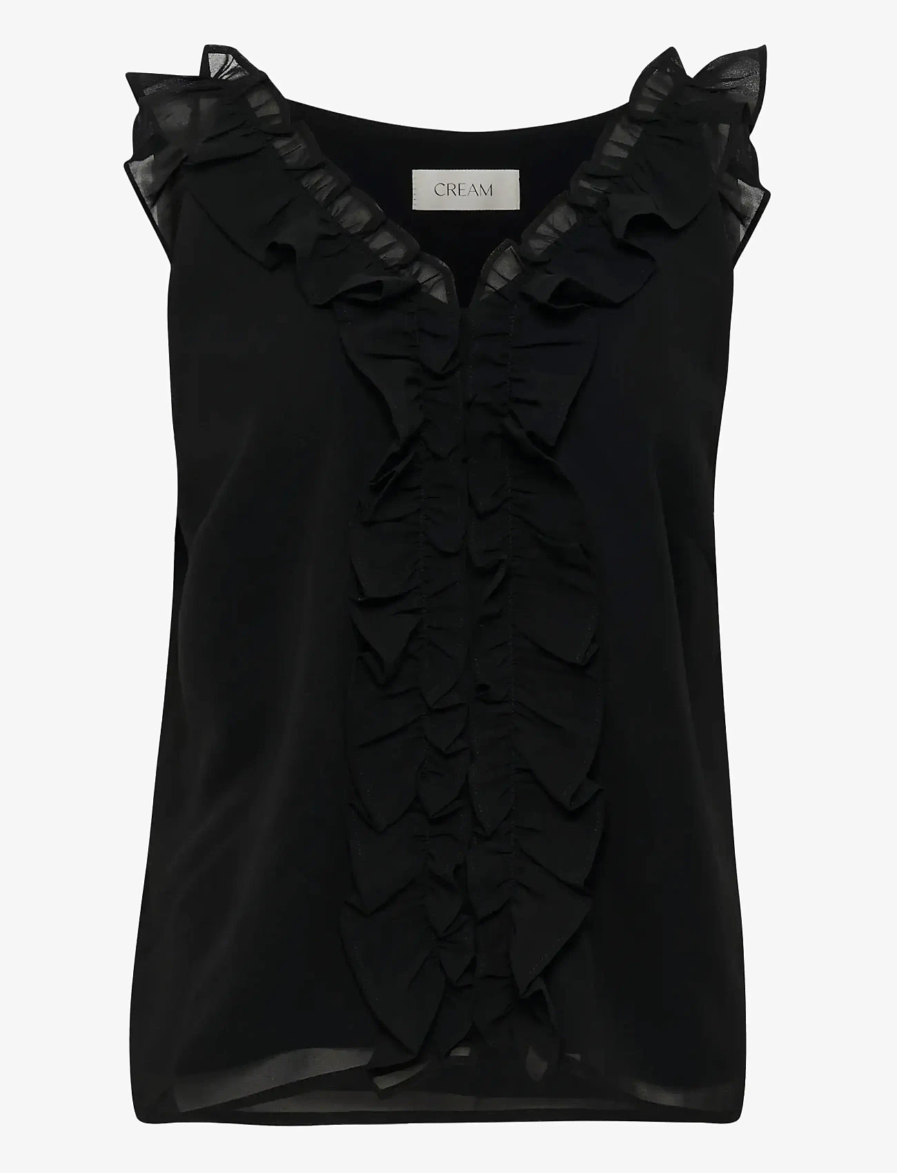 Cream - CRTima Top - sleeveless blouses - pitch black - 1