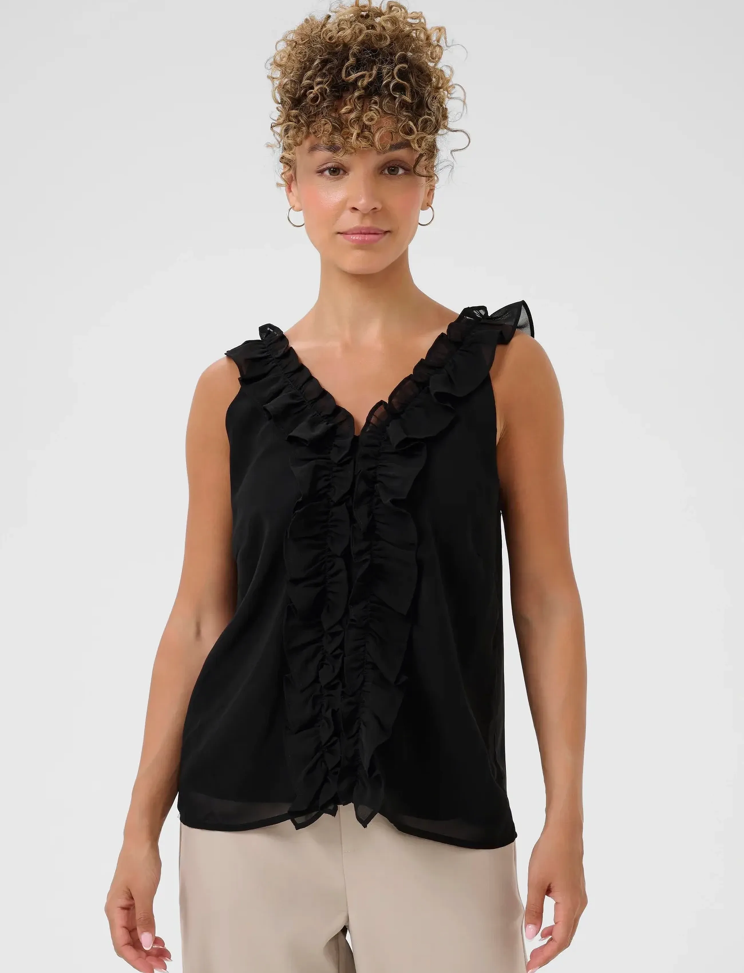 Cream Crtima Top, 42, Black, Bluser > Uden Ærmer, Dame
