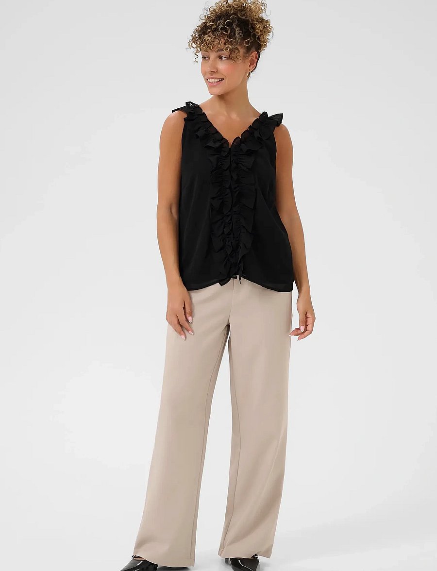 Cream - CRTima Top - sleeveless blouses - pitch black - 3