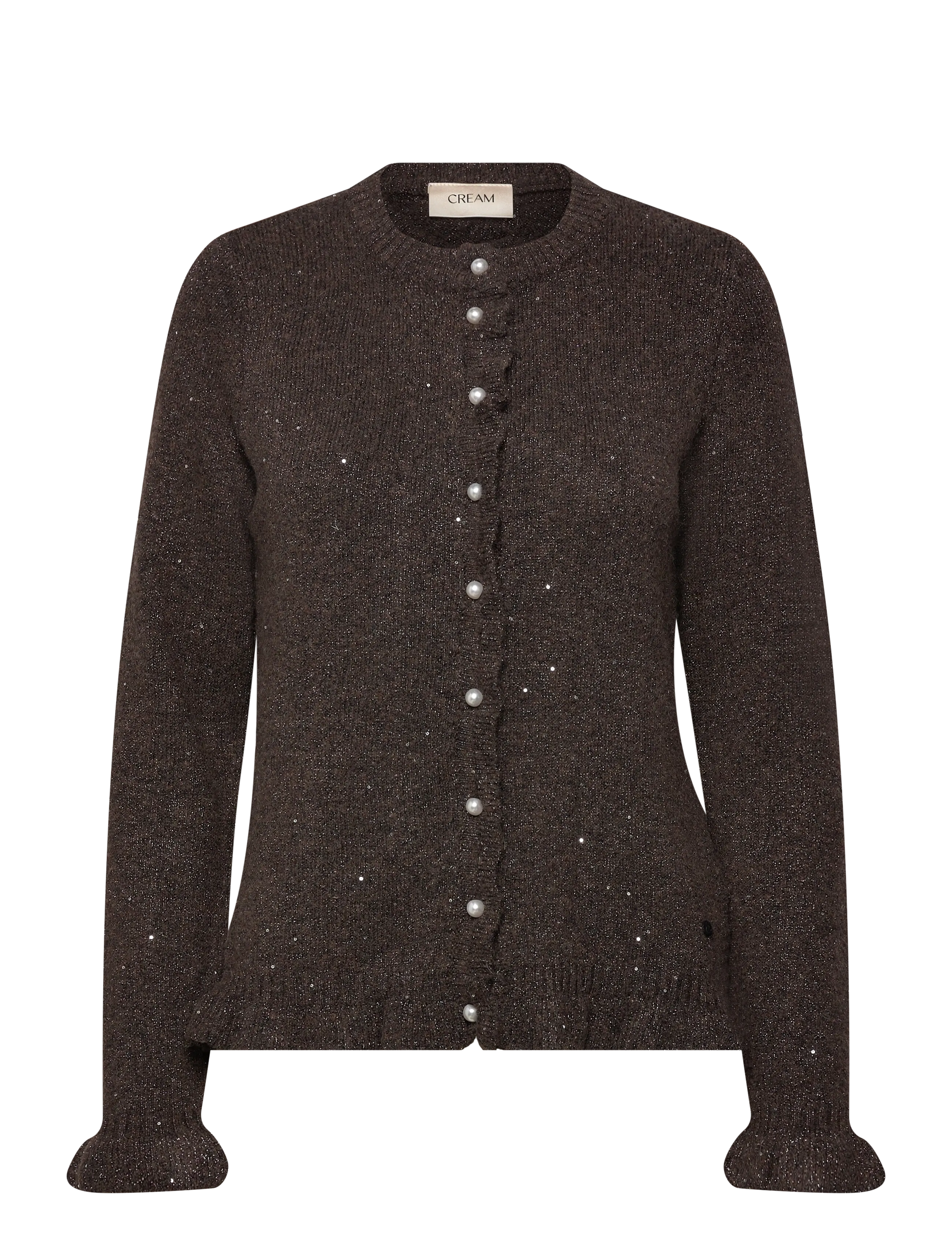 Cream Crjolly Knit Cardigan, S, Knitwear, Braun - Cardigans, Frauen