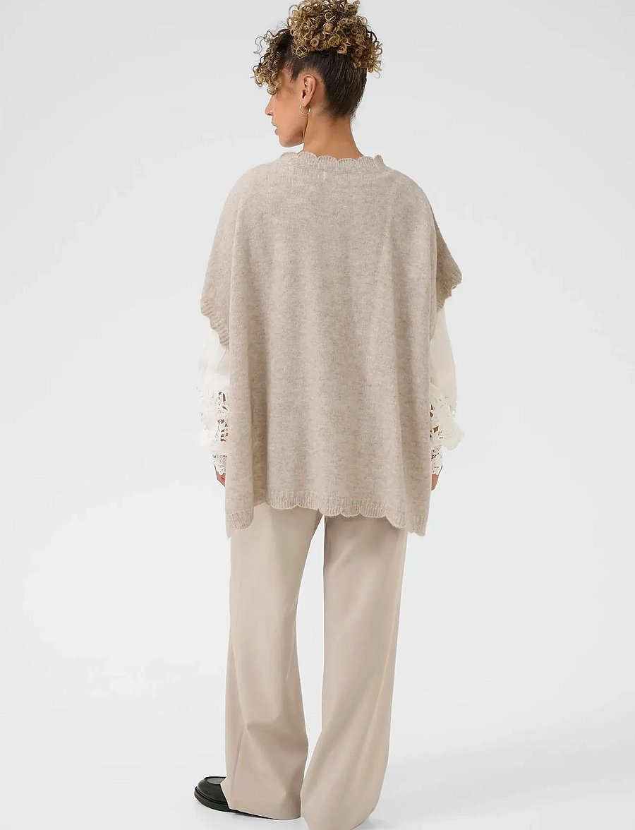 Cream - CREmanuella Poncho - ponchos & capes - string melange - 4