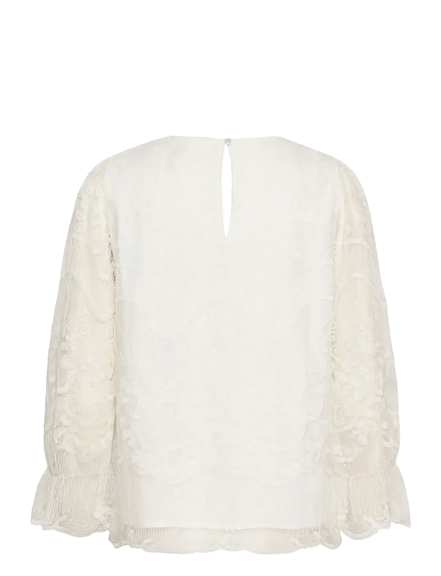 Cream - CRSanne Blouse - langärmelige blusen - whisper white - 2