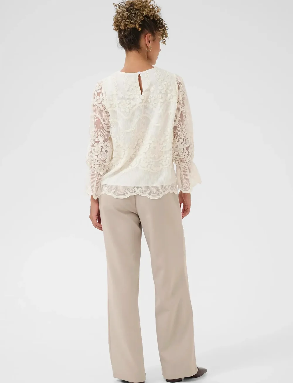 Cream - CRSanne Blouse - blouses met lange mouwen - whisper white - 4