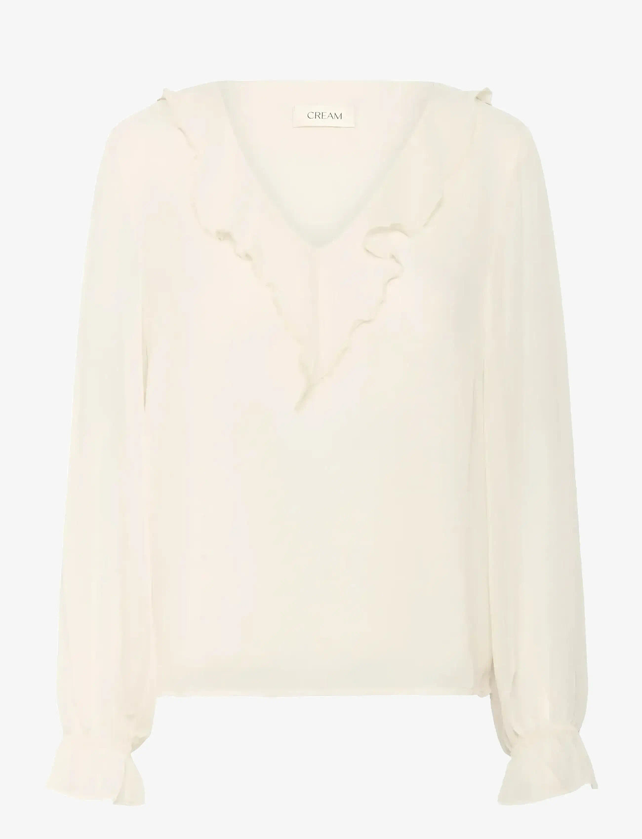 Cream - CRFlake Blouse - långärmade blusar - whisper white - 1