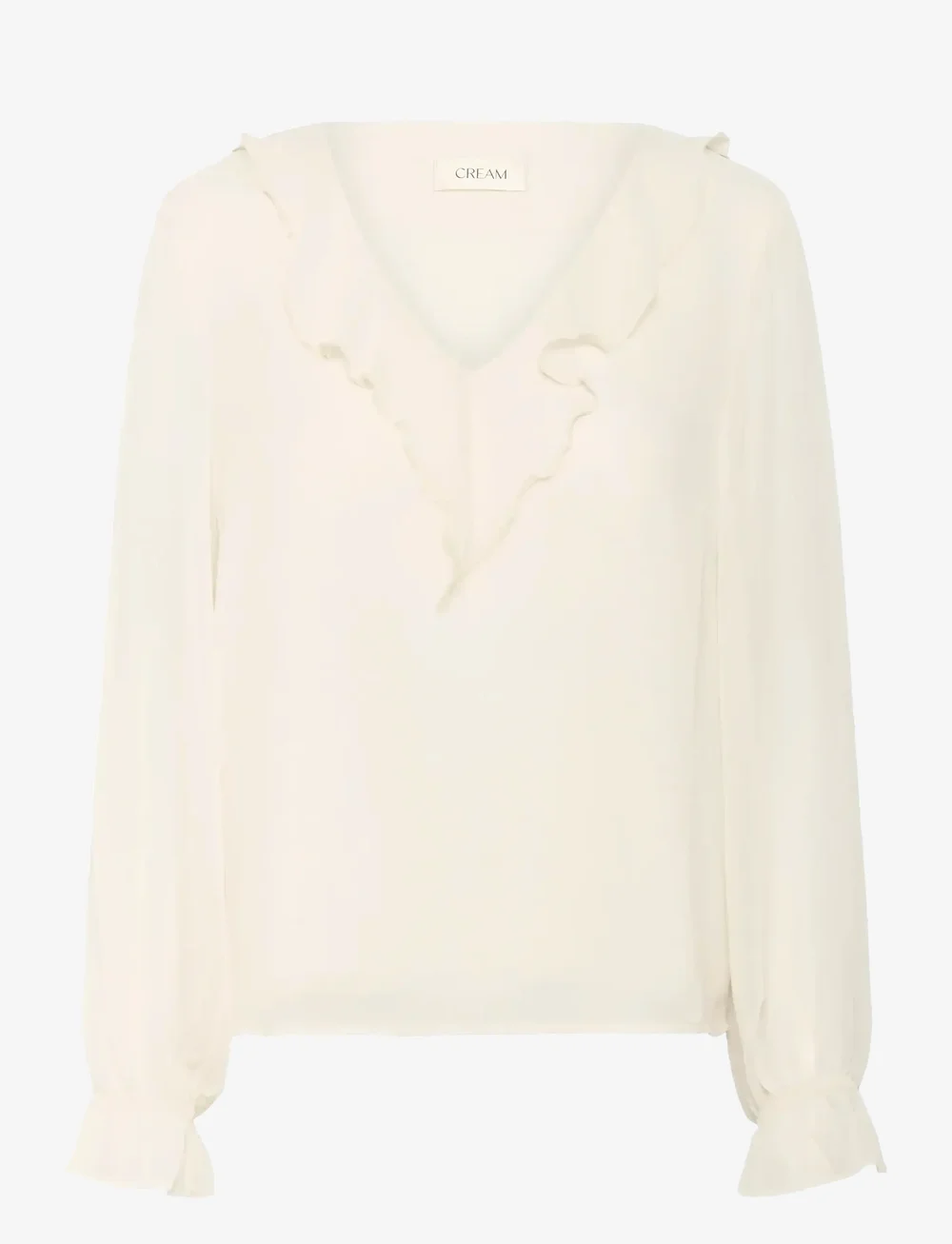 Cream - CRFlake Blouse - langærmede bluser - whisper white - 1