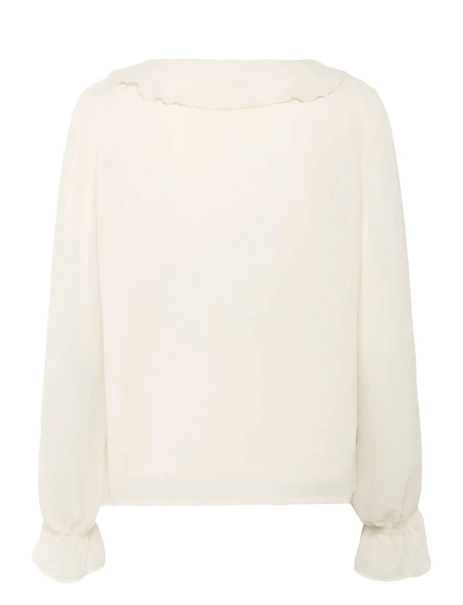Cream - CRFlake Blouse - langärmelige blusen - whisper white - 2