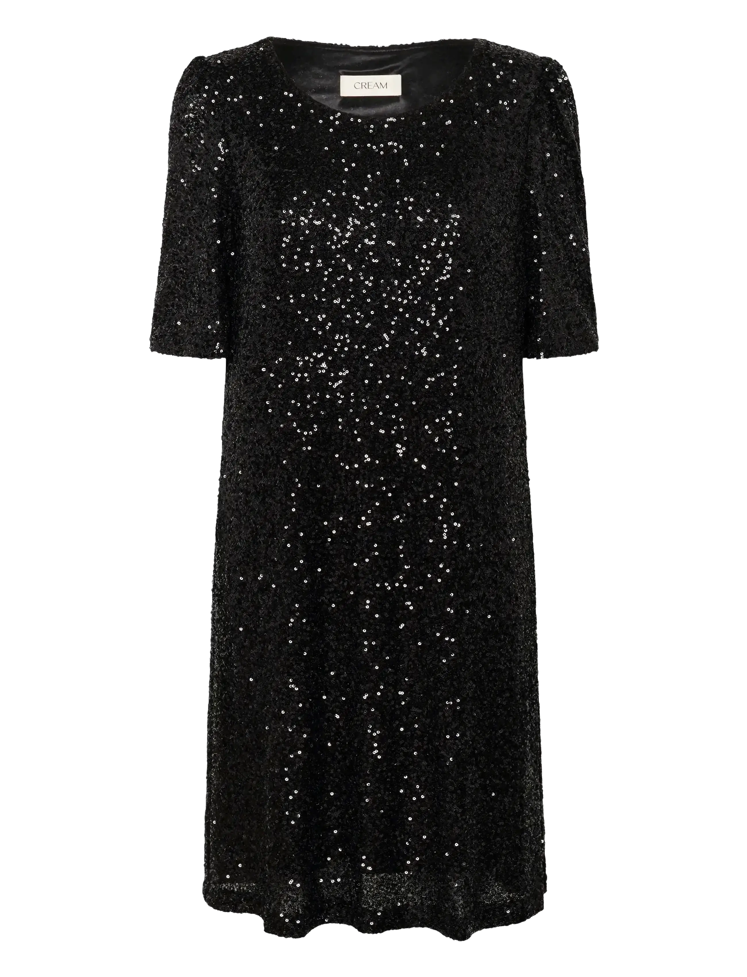 Cream CRDiddi Dress - Sequin Dresses - PITCH BLACK / black