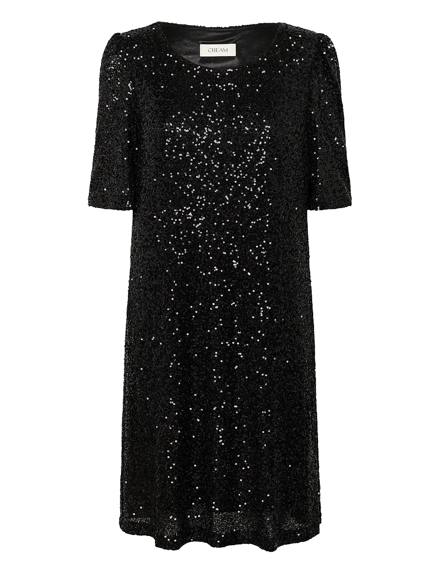 Cream - CRDiddi Dress - paillettenkleider - pitch black - 1