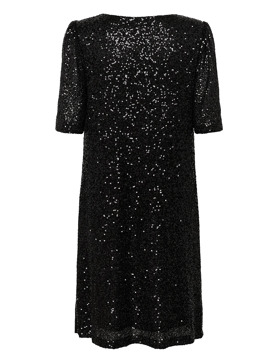 Cream - CRDiddi Dress - paillettenkleider - pitch black - 2