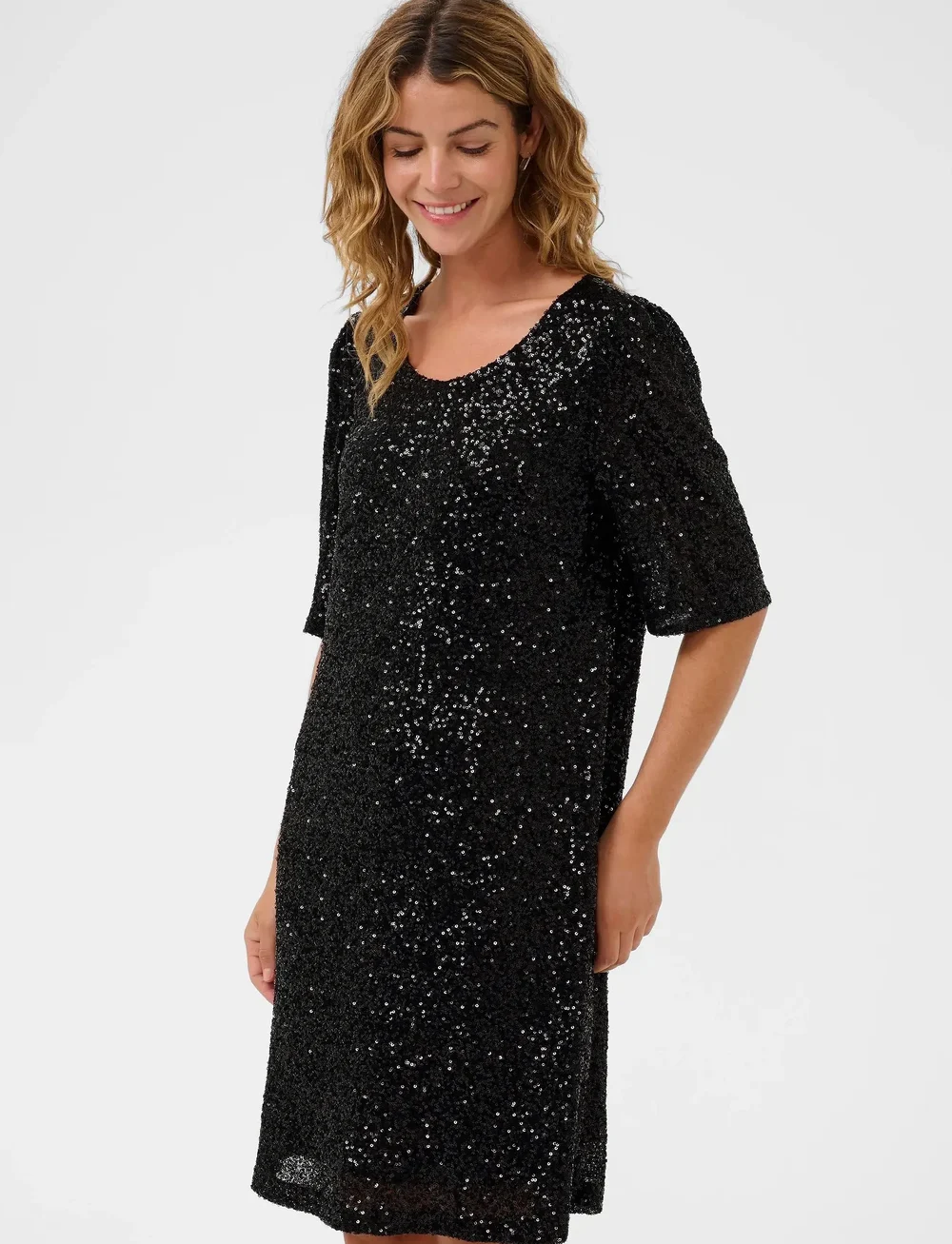 Cream - CRDiddi Dress - pailletkjoler - pitch black - 0
