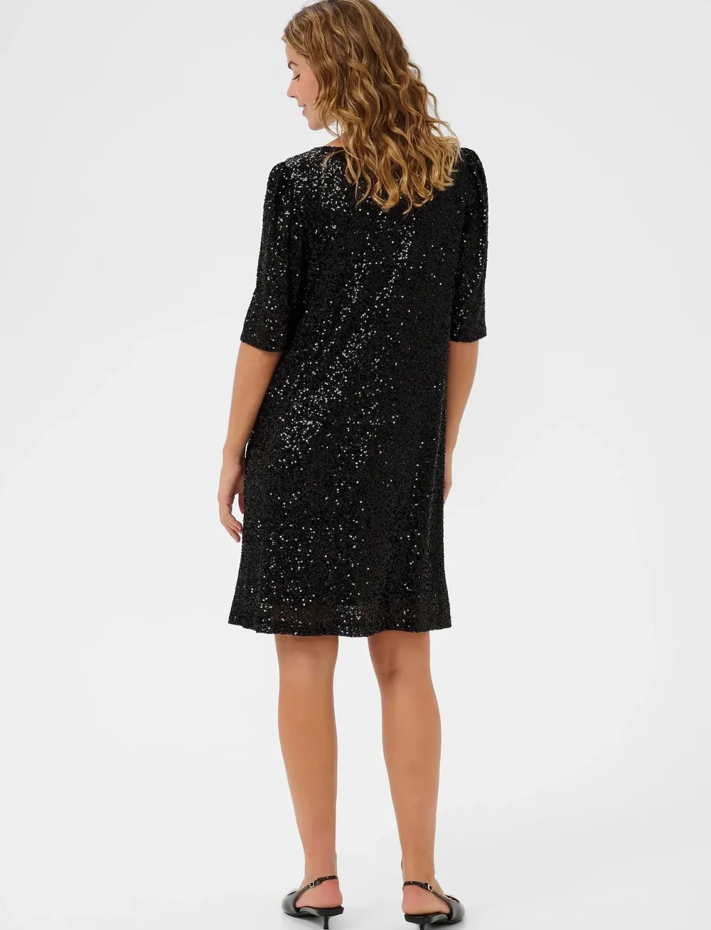Cream - CRDiddi Dress - pailletkjoler - pitch black - 4