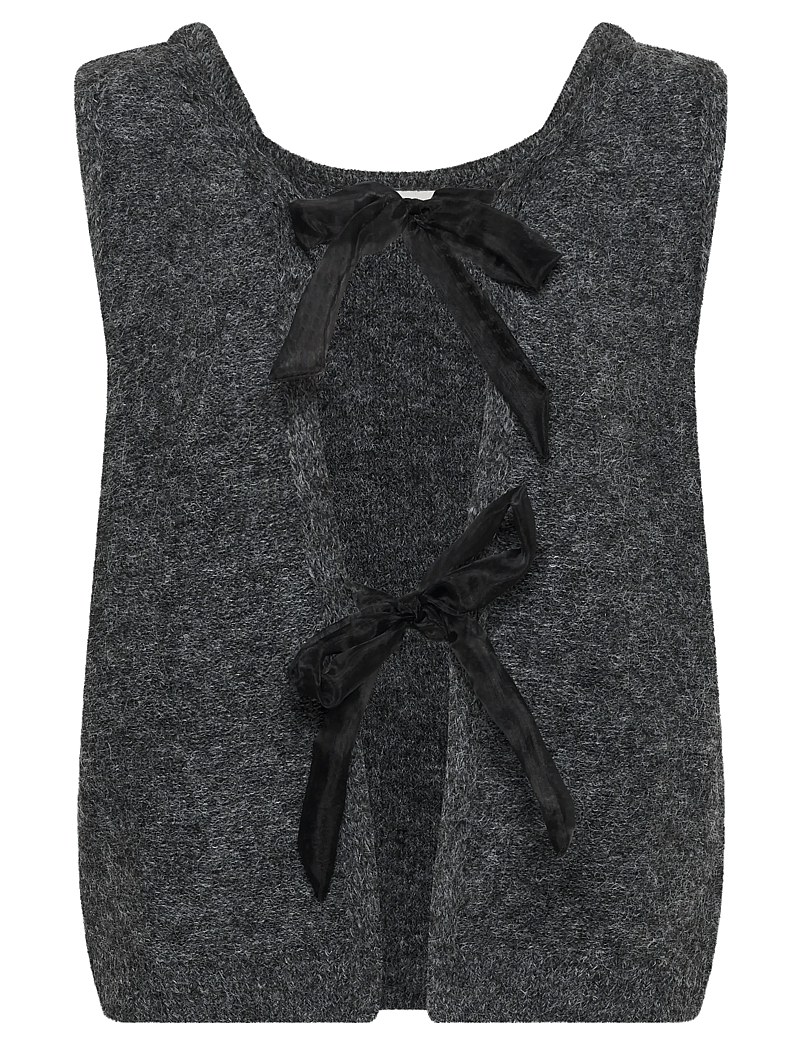 Cream - CRBulp Knit Vest - gestrickte westen - dark grey melange - 1