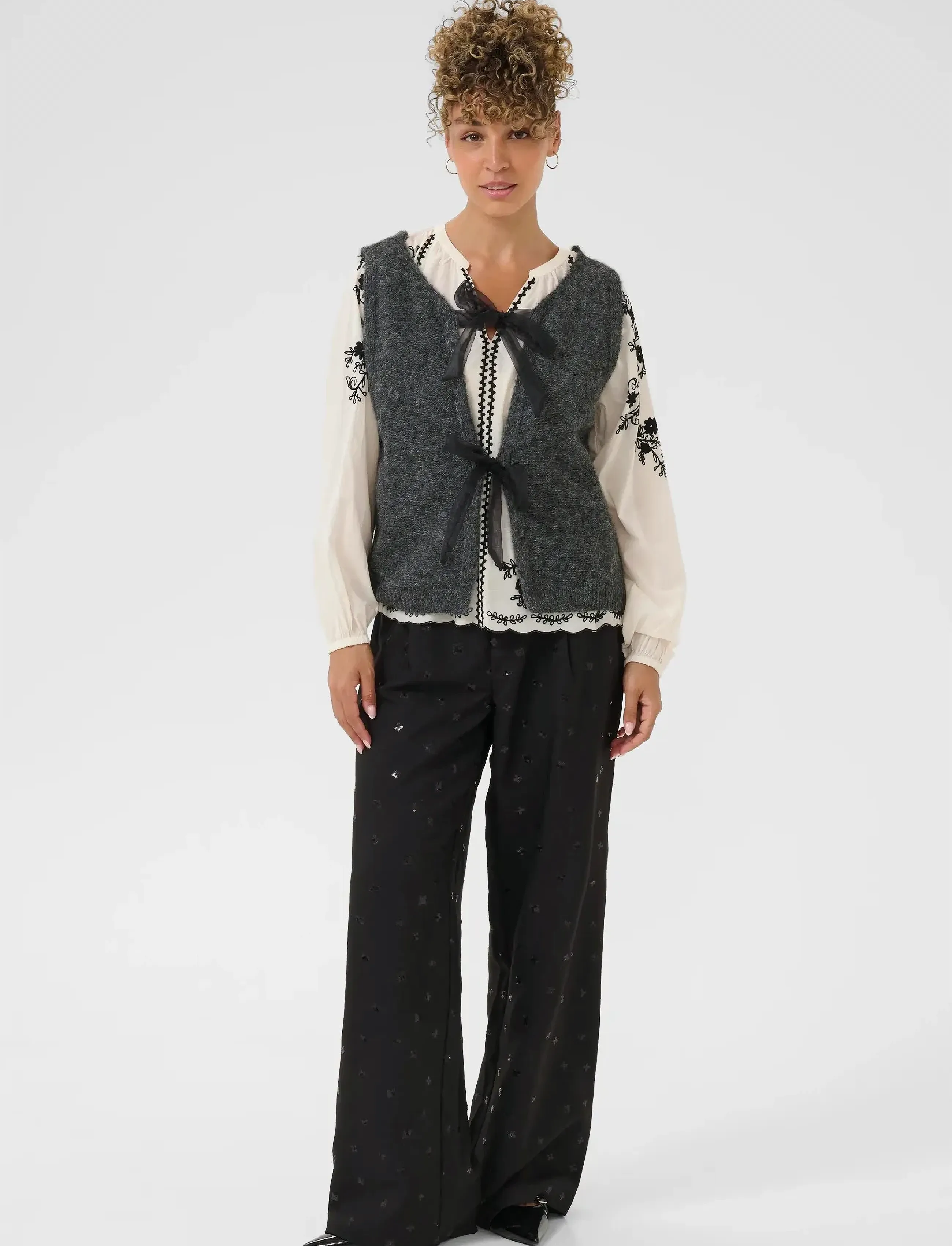 Cream - CRBulp Knit Vest - gestrickte westen - dark grey melange - 3