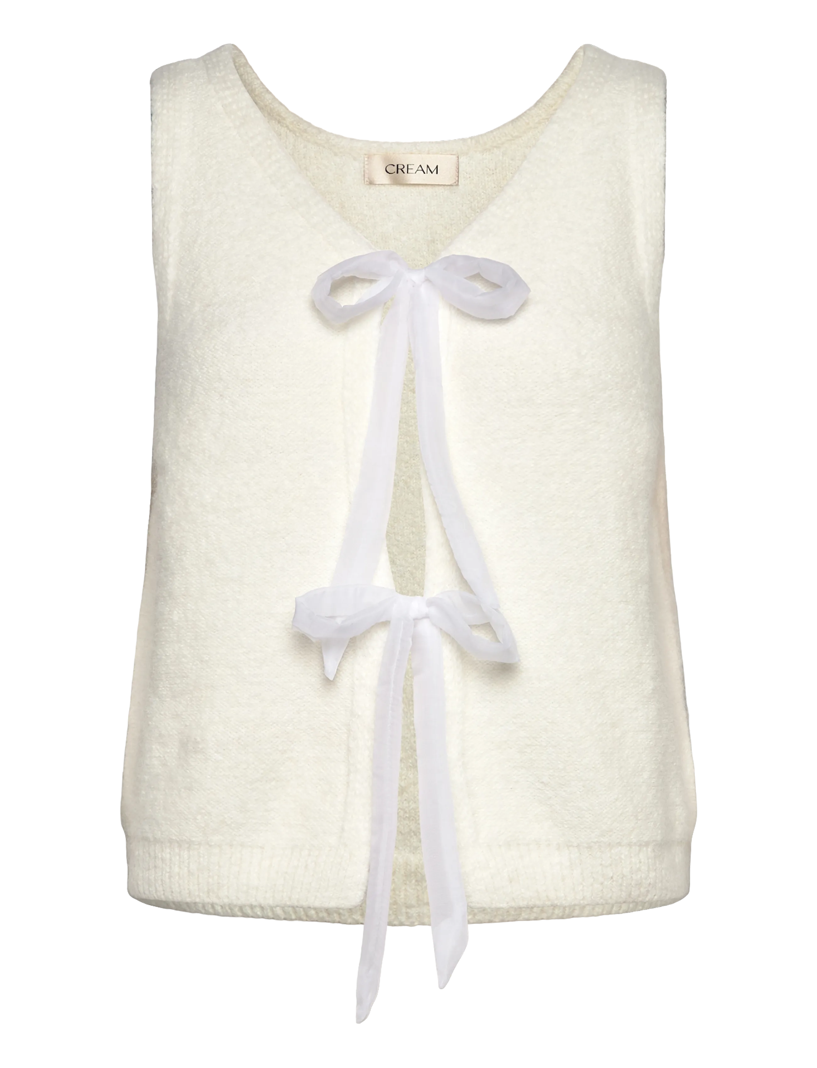 Cream Crbulp Knit Vest, XS/S, Westen, Creme - Knitted Frauen