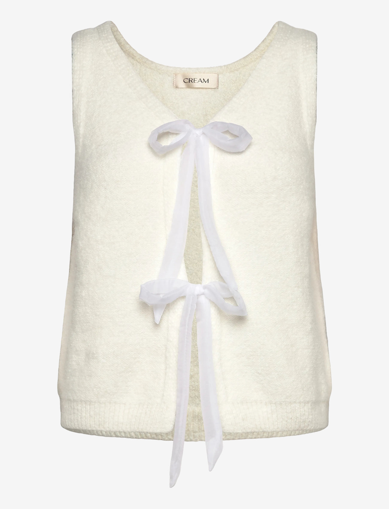 Cream - CRBulp Knit Vest - efterårstøj - snow white - 0