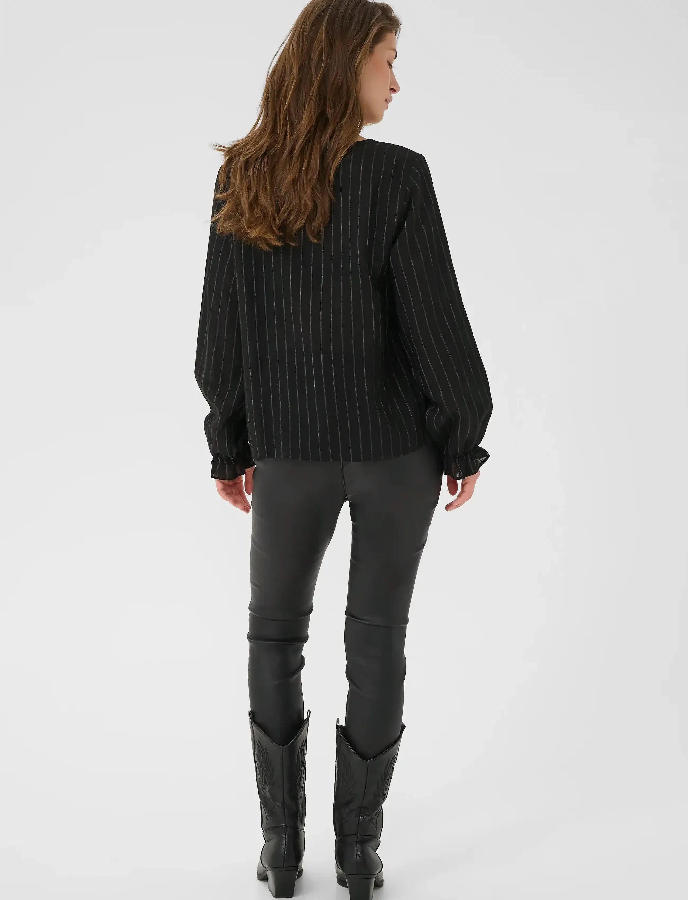 Cream - CRBetina Blouse - långärmade blusar - pitch black - 4