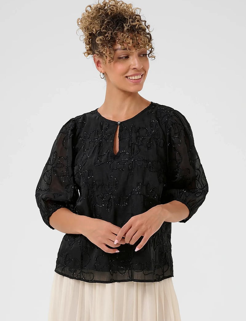 Cream - CRInga Blouse - kortærmede bluser - pitch black - 0