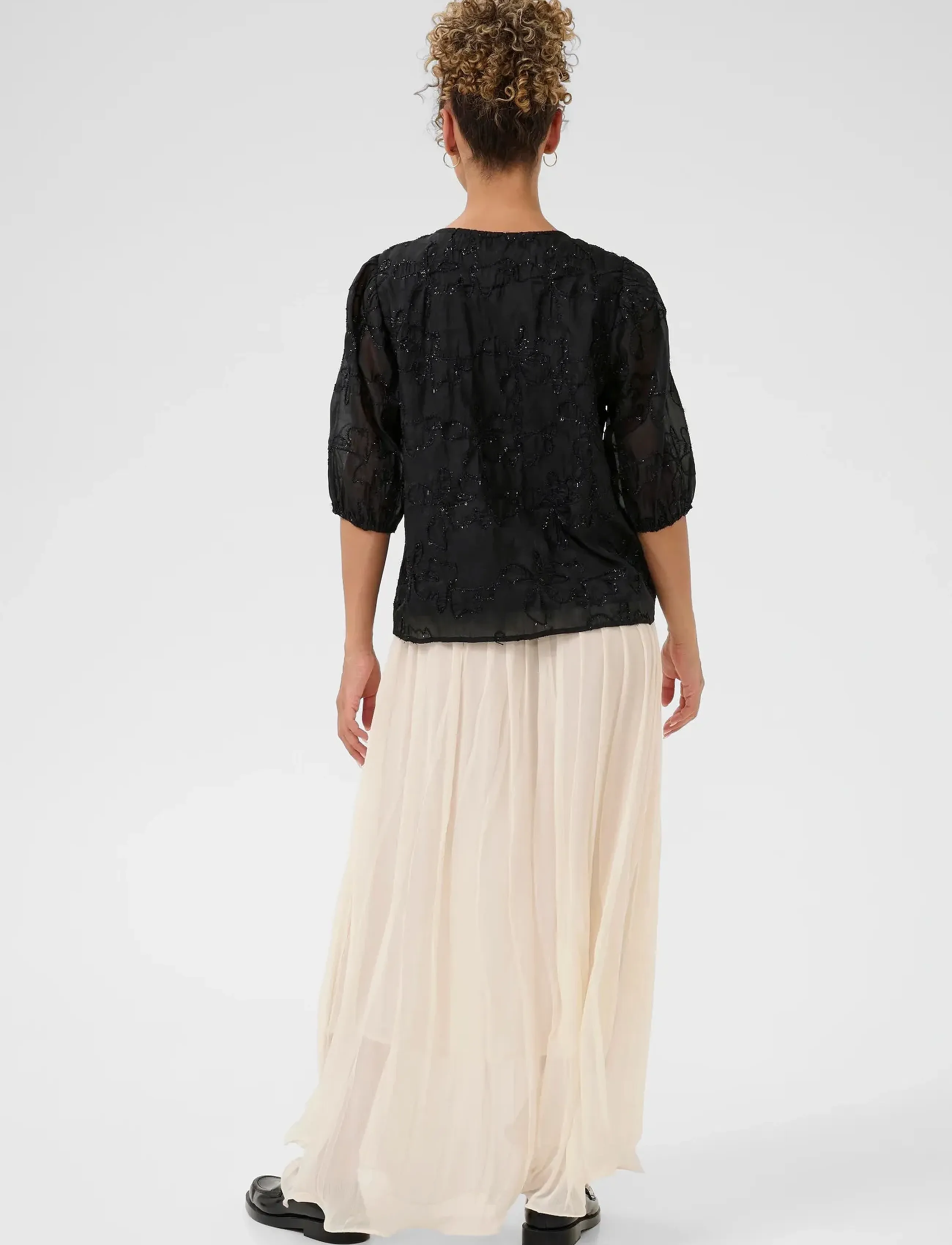 Cream - CRInga Blouse - kurzämlige blusen - pitch black - 4