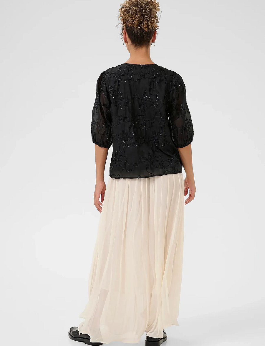 Cream - CRInga Blouse - lyhythihaiset puserot - pitch black - 4