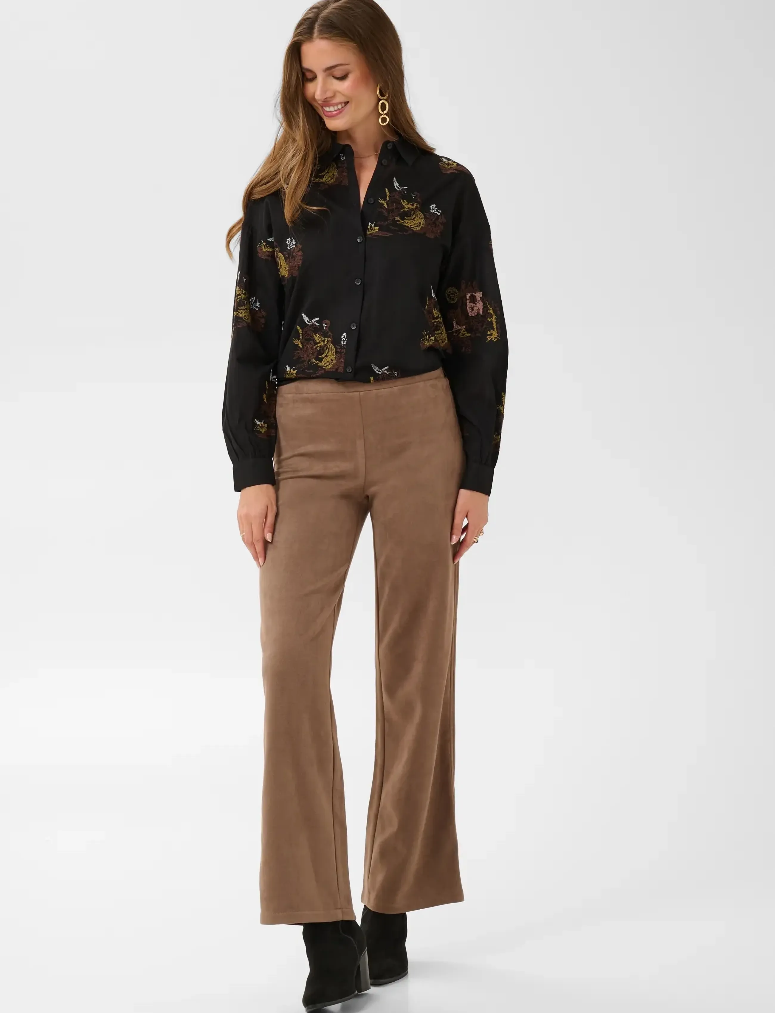 Cream - CRCanna Pant - flares - fossila - 3