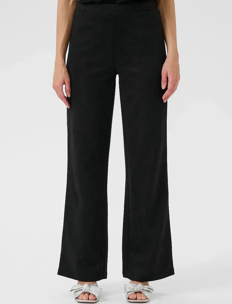 Cream - CRCanna Pant - hosen mit weitem bein - pitch black - 0
