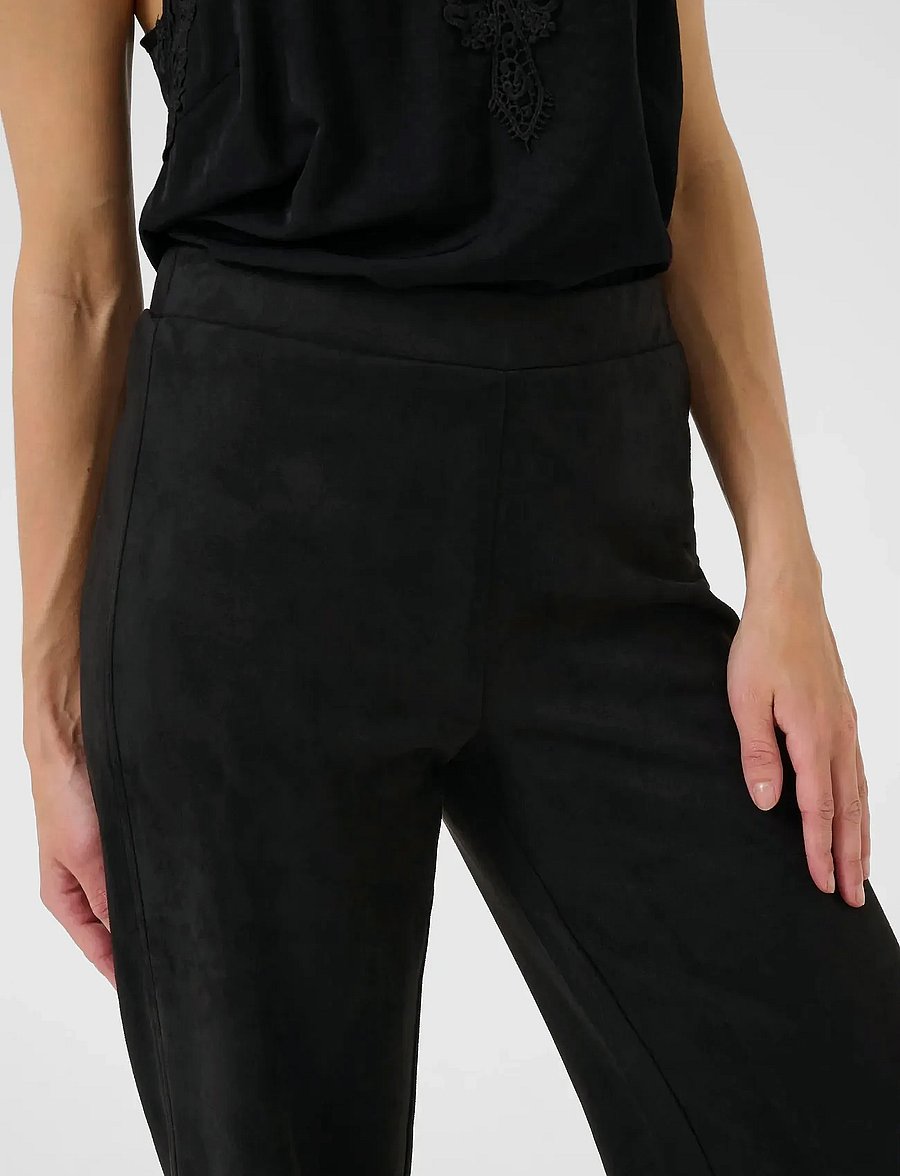 Cream - CRCanna Pant - hosen mit weitem bein - pitch black - 5