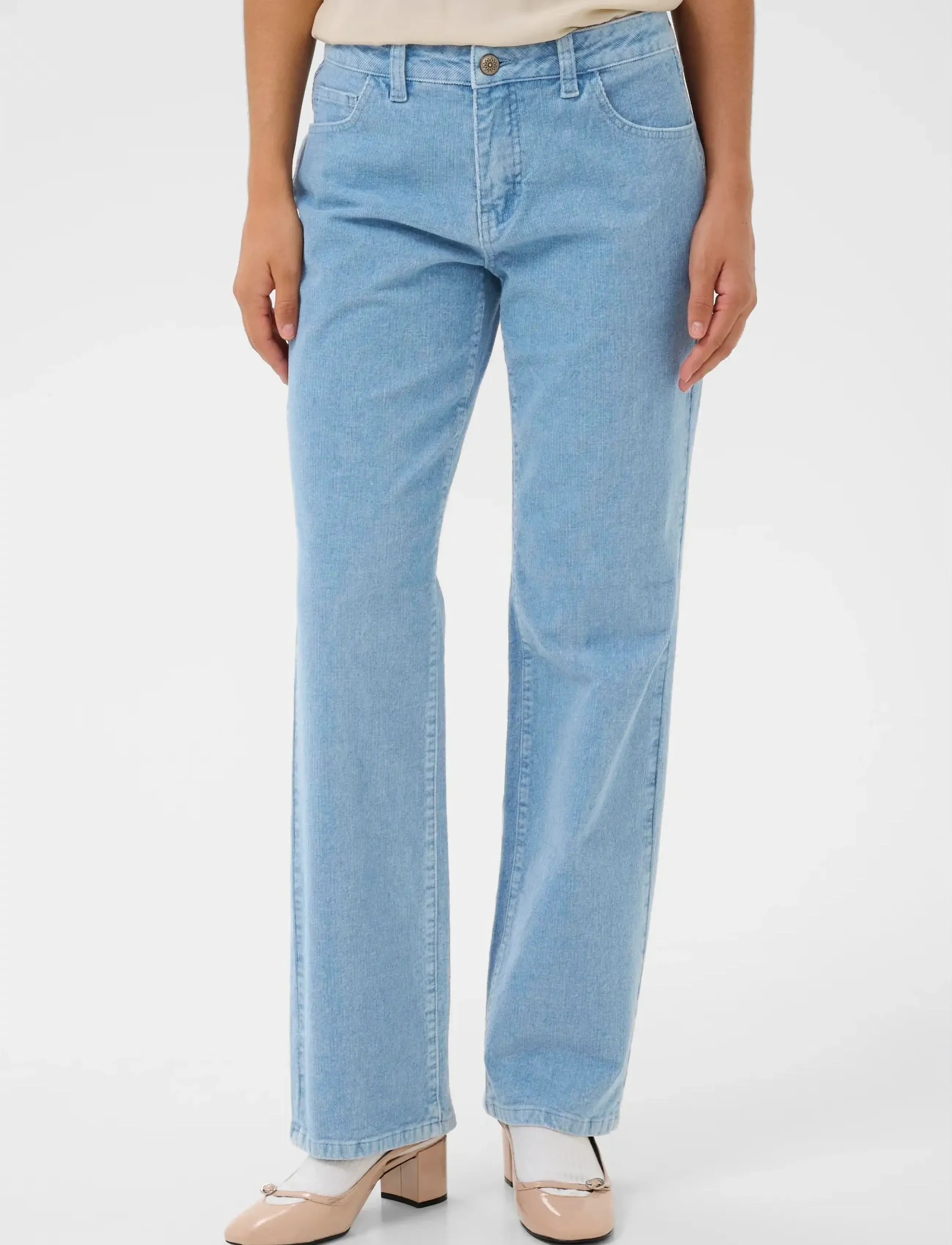 Cream CRRafael Corduroy Pant - Kleidung - LIGHT BLUE CORDUROY / blue