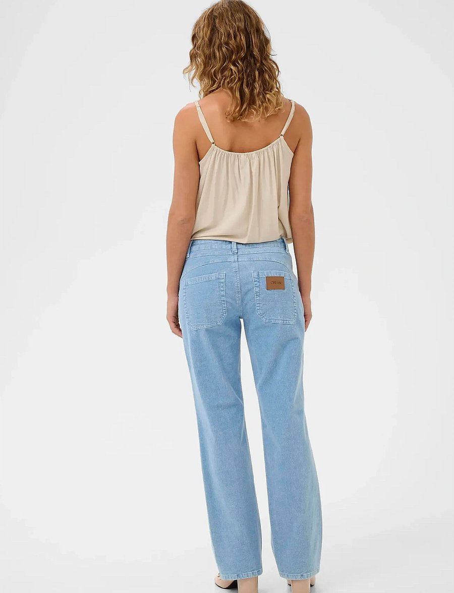 Cream - CRRafael Corduroy Pant - igapäevane stiil - light blue corduroy - 4
