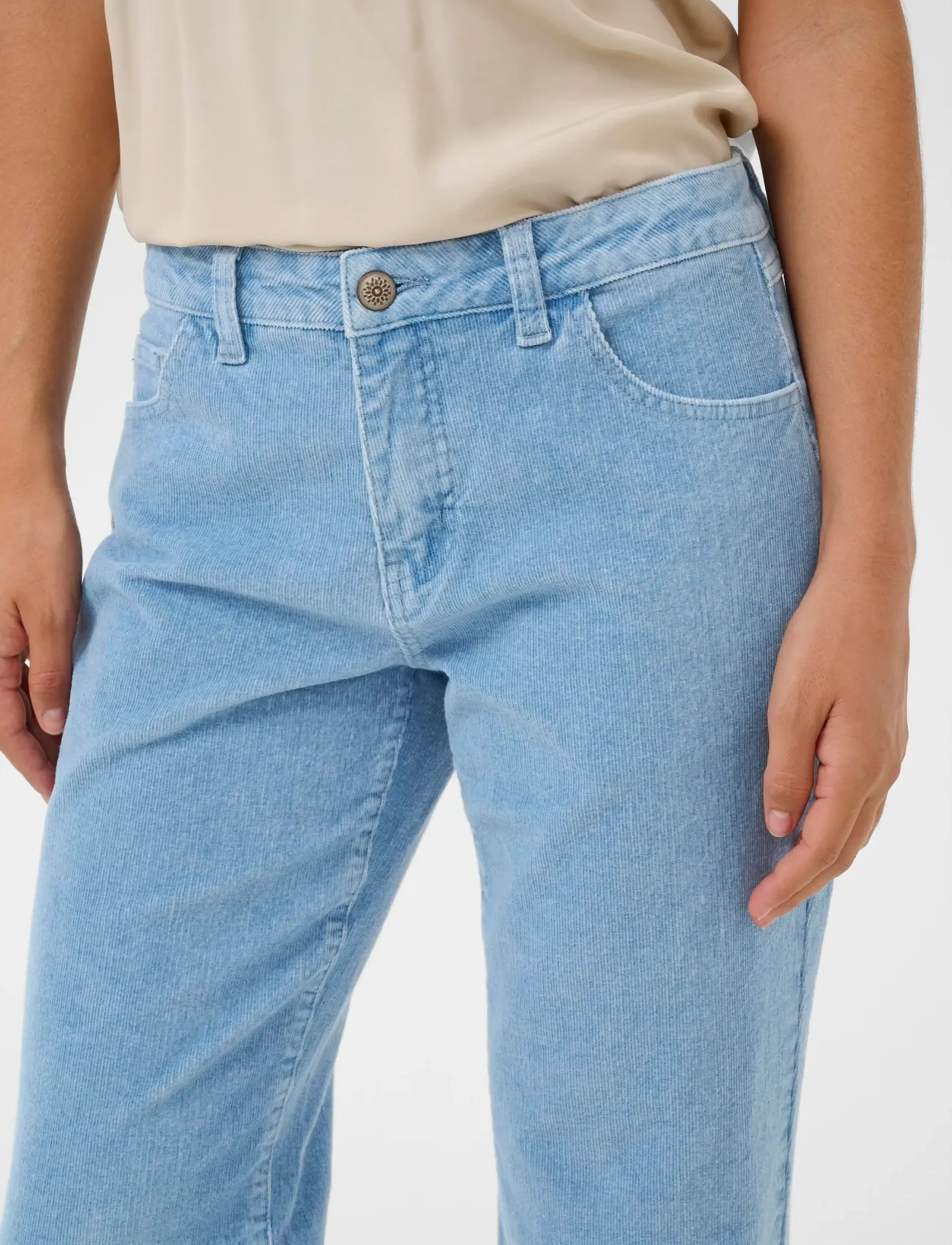 Cream - CRRafael Corduroy Pant - straight jeans - light blue corduroy - 5