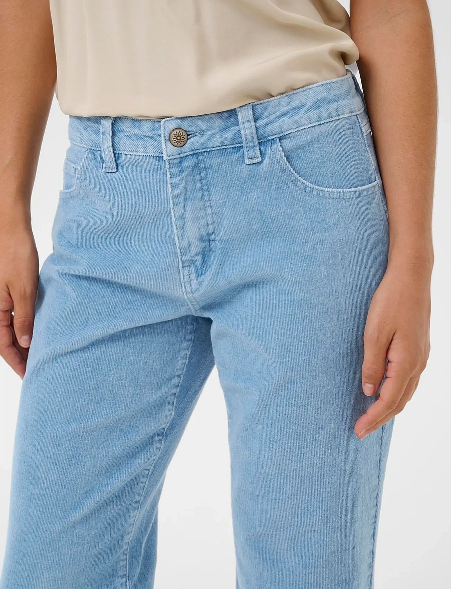 Cream - CRRafael Corduroy Pant - igapäevane stiil - light blue corduroy - 5