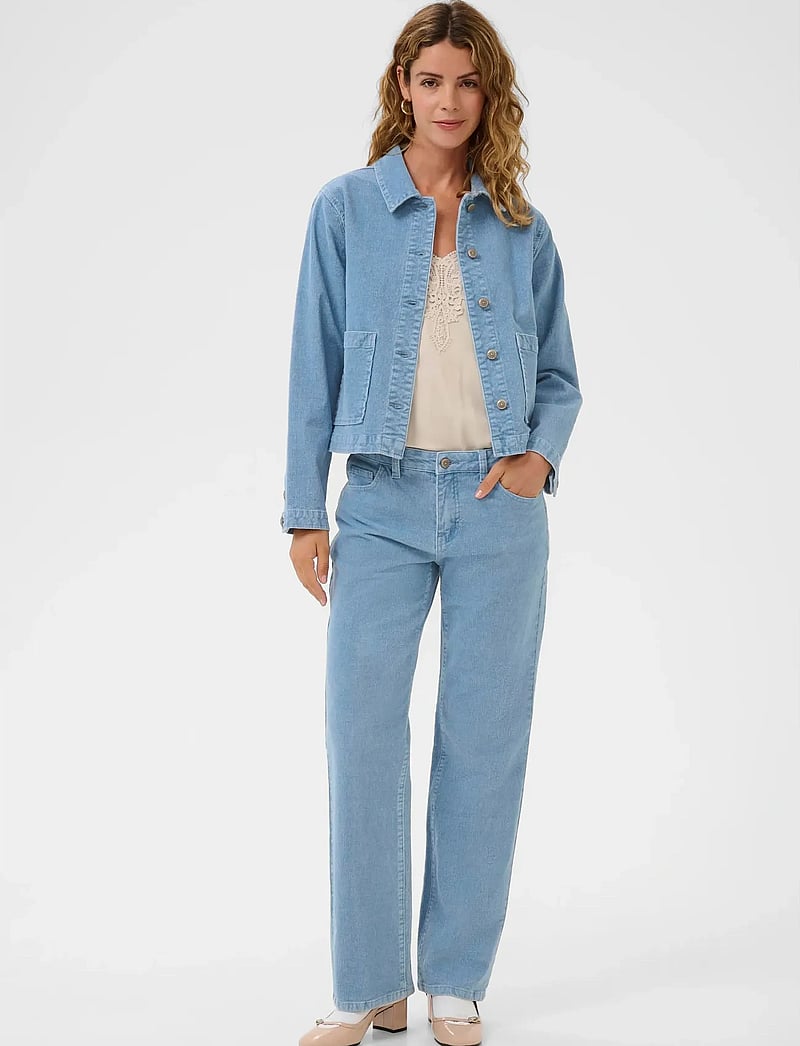 Cream - CRRafael Corduroy Jacket - vårjackor - light blue corduroy - 3