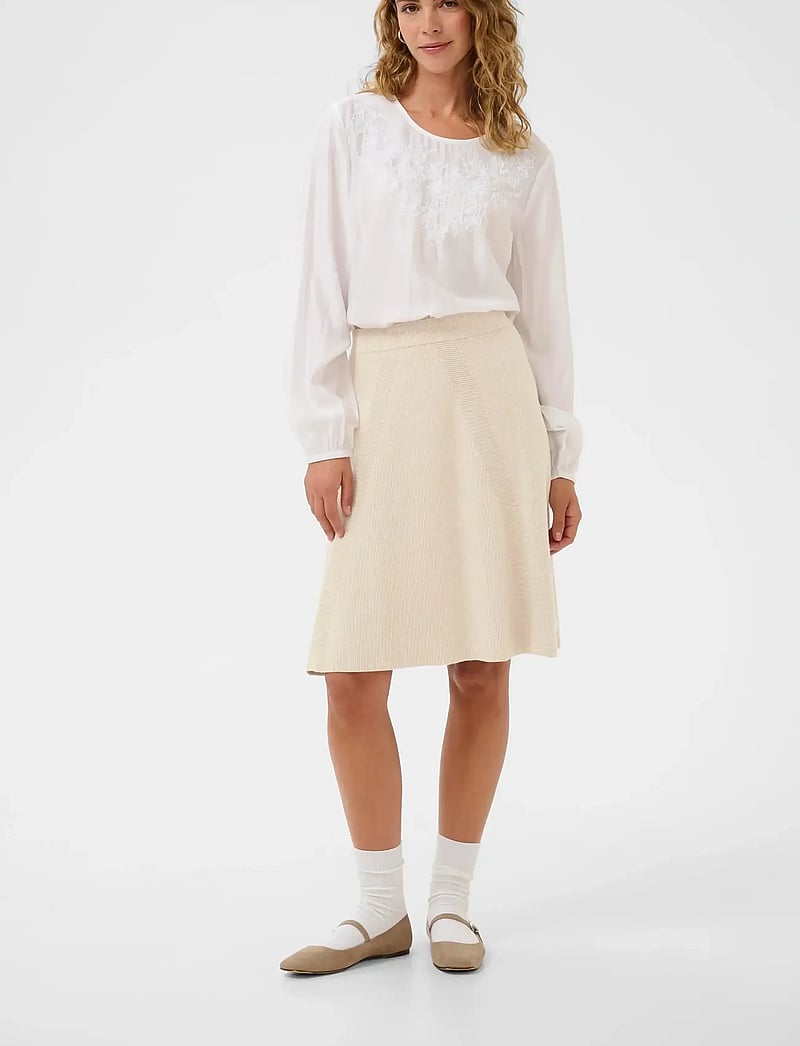 Cream - CRDela Skirt - oat melange - 3