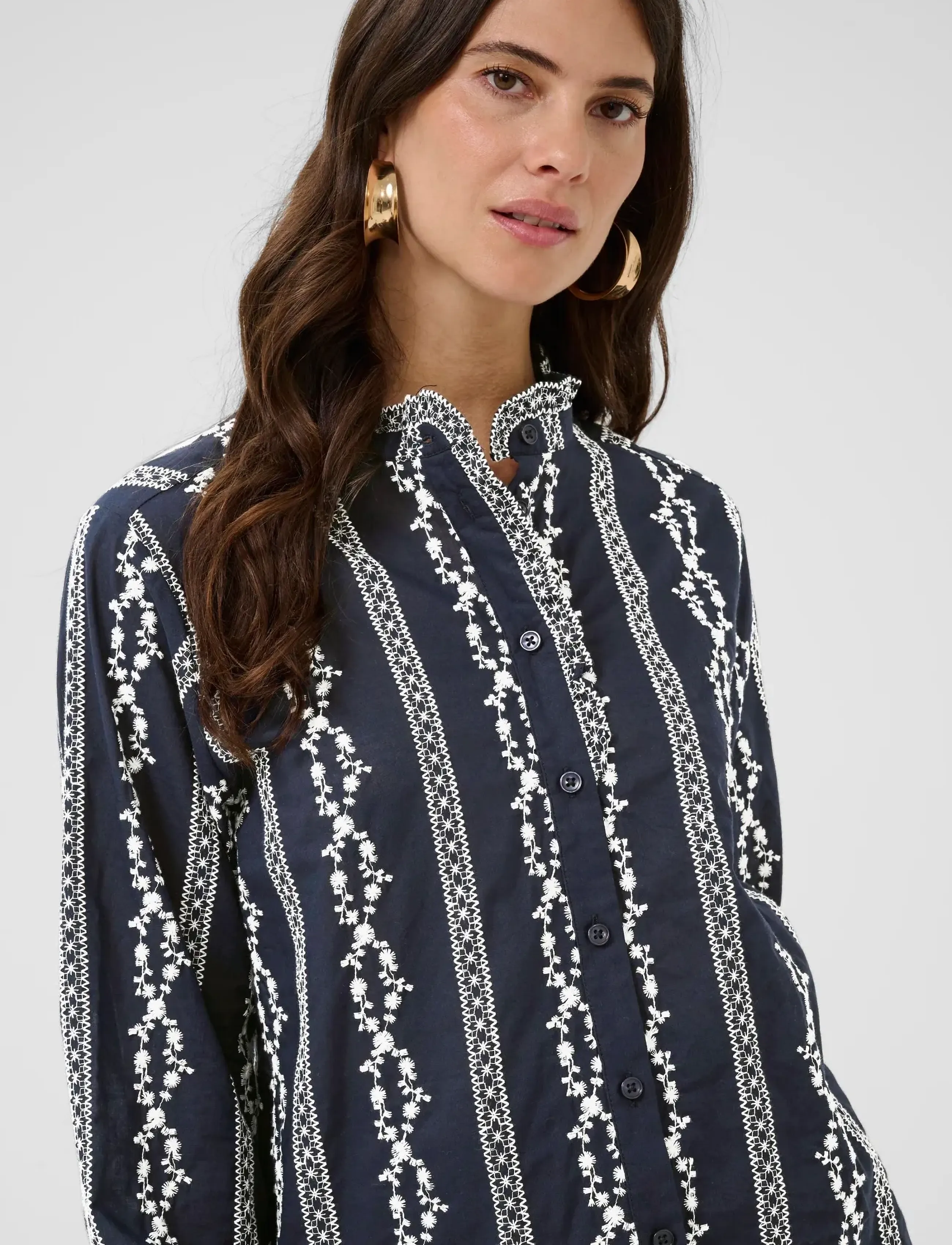 Cream - CRSabina Shirt - pikkade varrukatega pluusid - navy blazer - 5