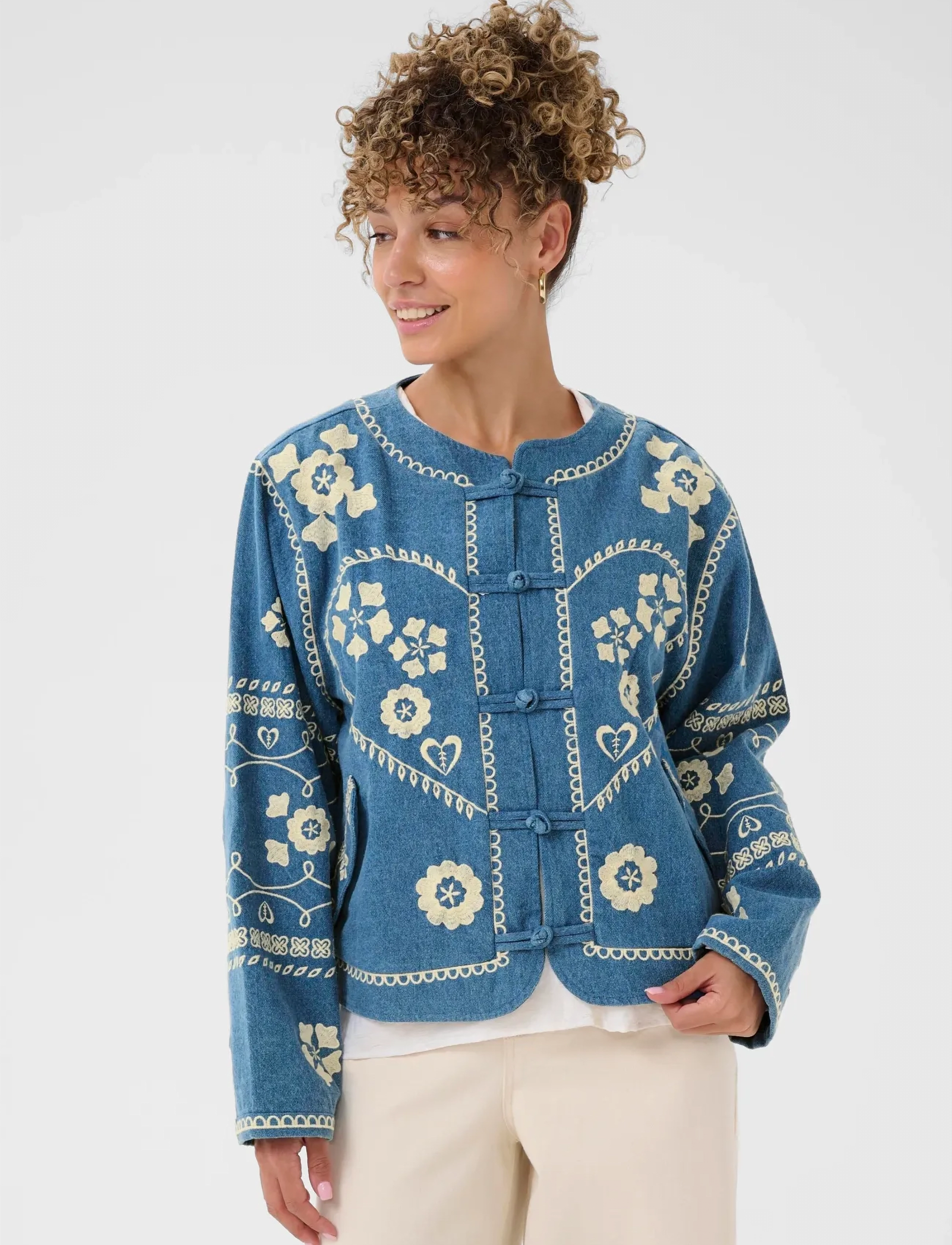 Cream CRTannie Jacket - Cream - PORTLAND BLUE DENIM / blue