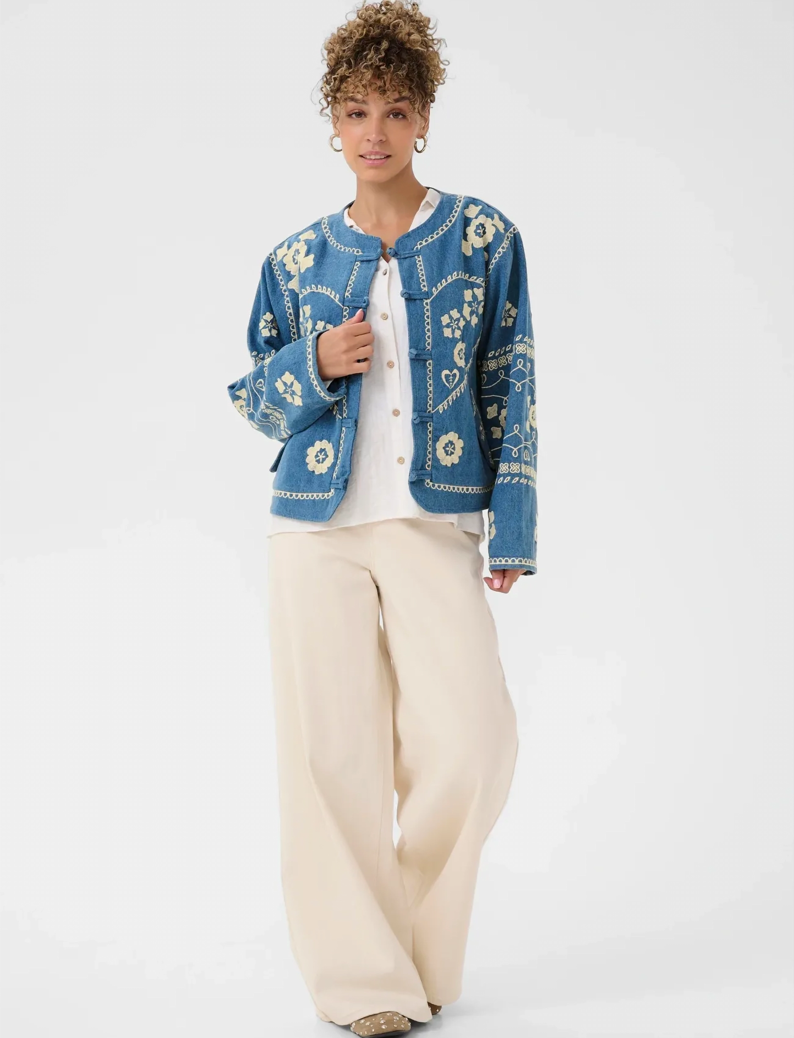 Cream - CRTannie Jacket - portland blue denim - 3