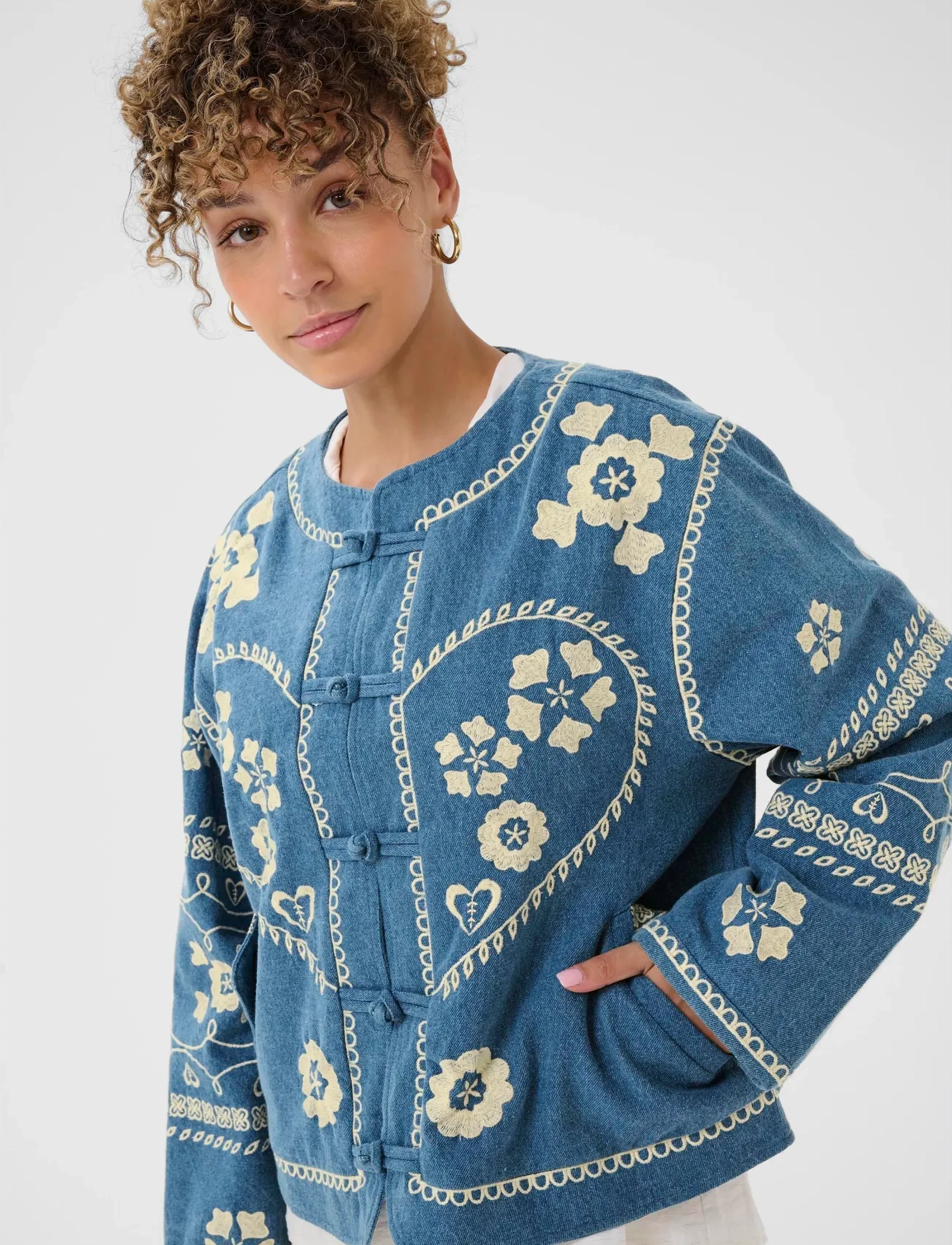 Cream - CRTannie Jacket - portland blue denim - 5