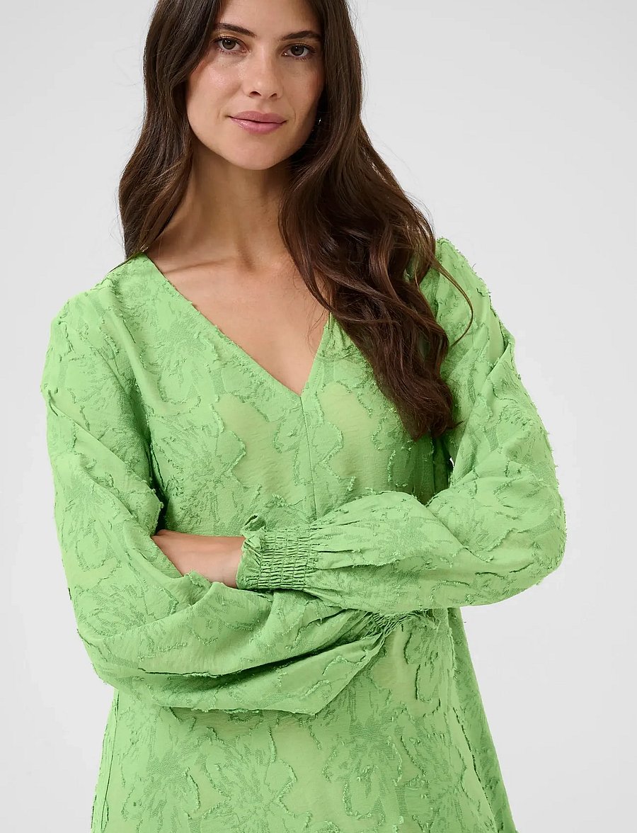 Cream - CRCecilie Dress - midi kleitas - jade green - 4