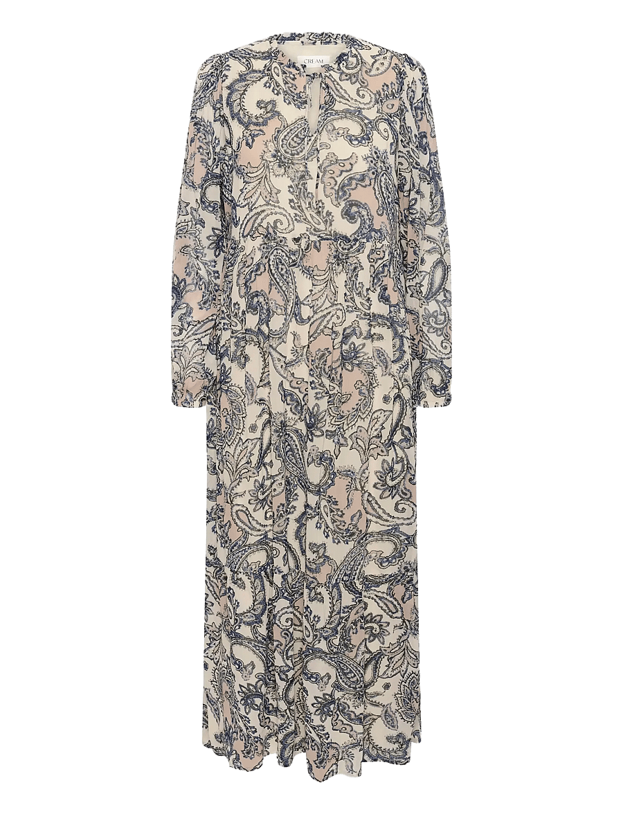 Cream - CRBea Dress - sommarklänningar - cafe paisley print - 1