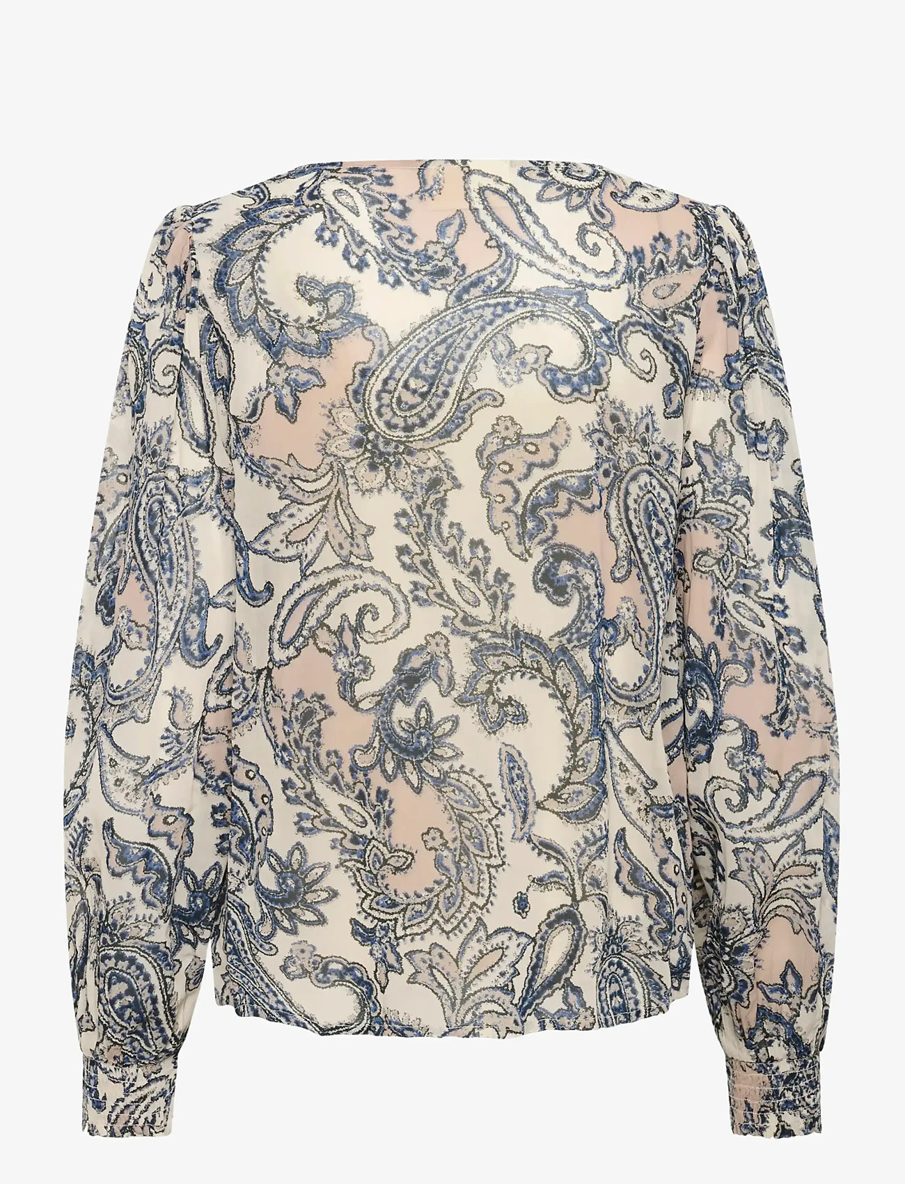 Cream - CRBea Blouse - long sleeved blouses - cafe paisley print - 2