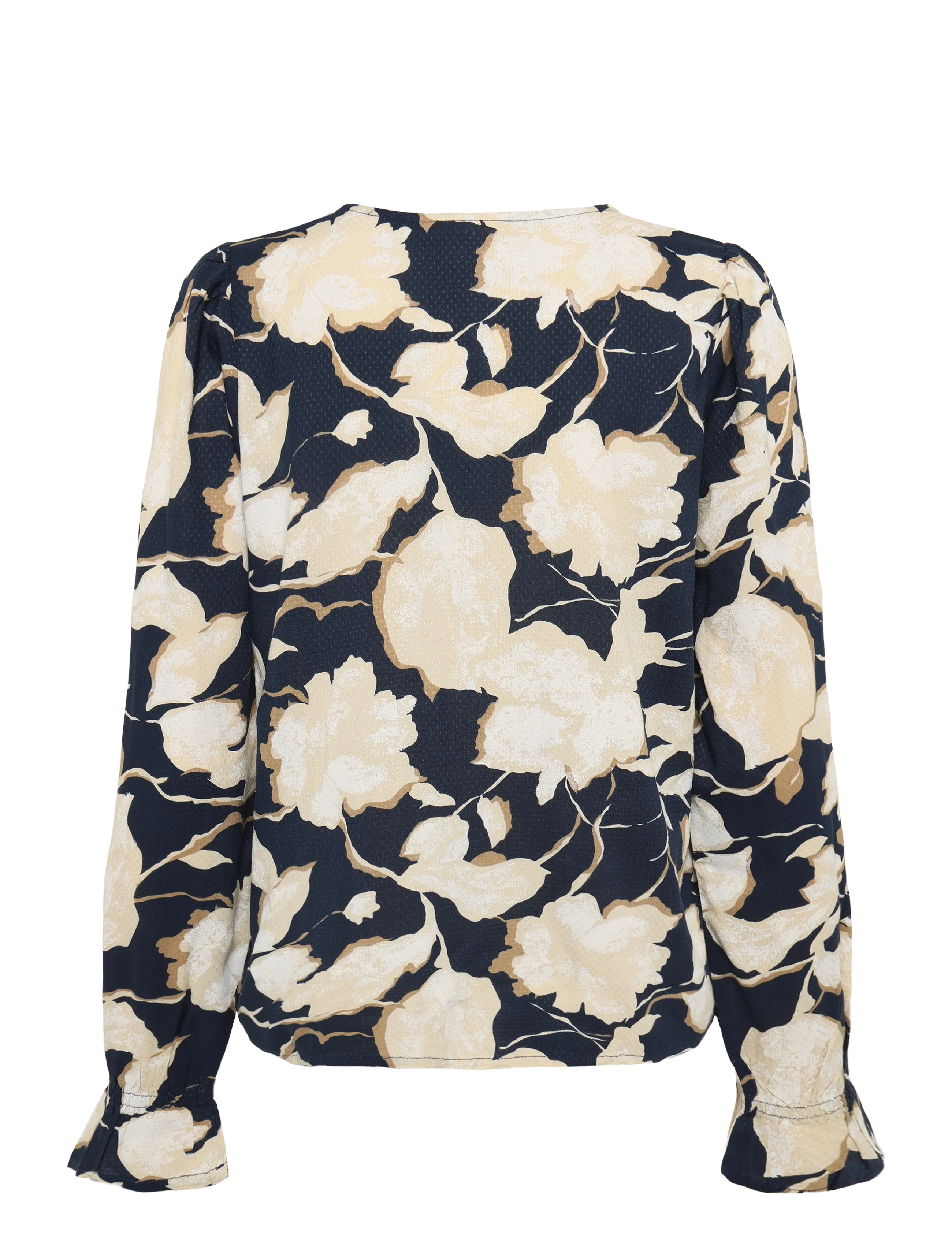 Cream - CRClaire Blouse - långärmade blusar - navy flower print - 2